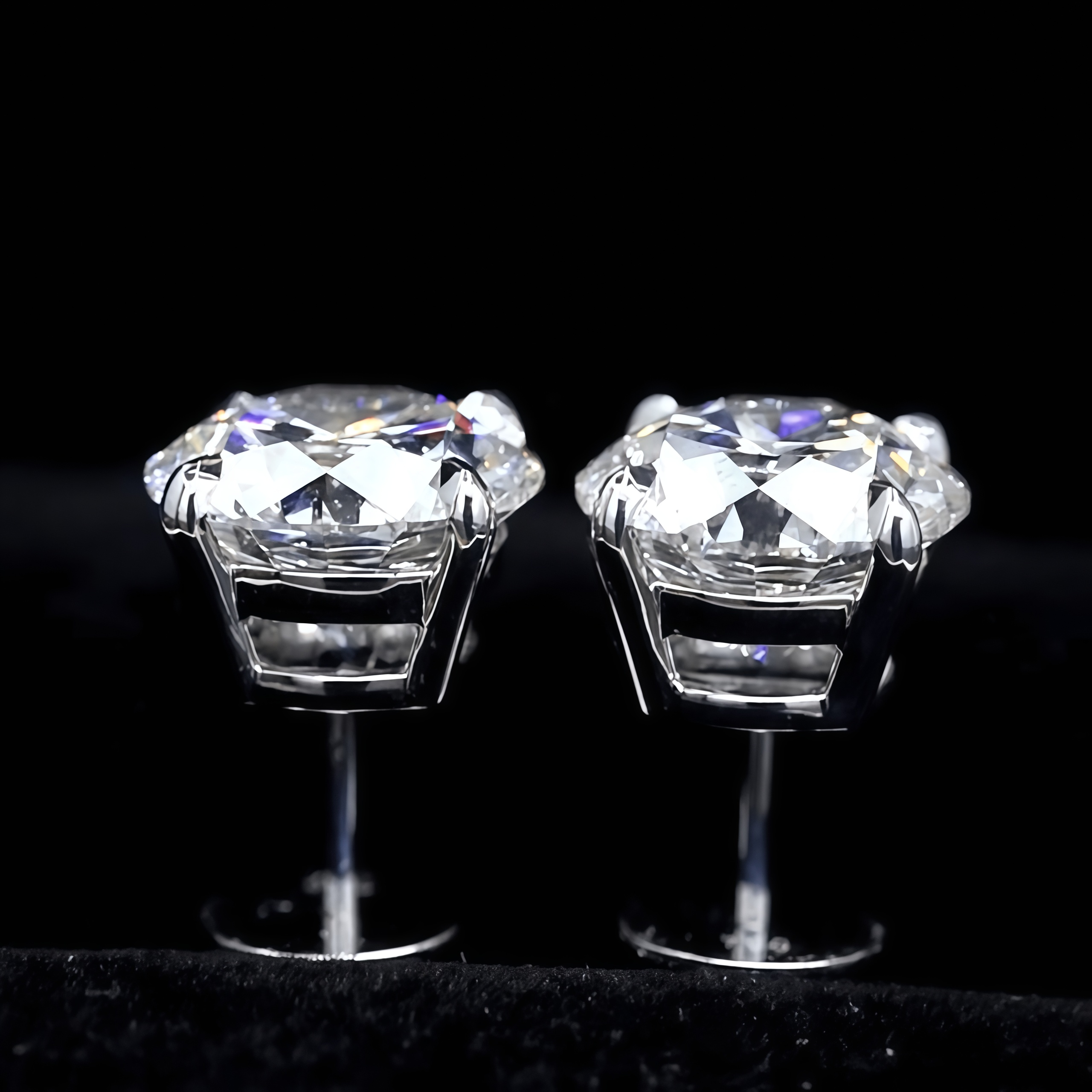 Round Lab Diamond Stud Earrings Four-Prong (6.00 Ct. Tw.)