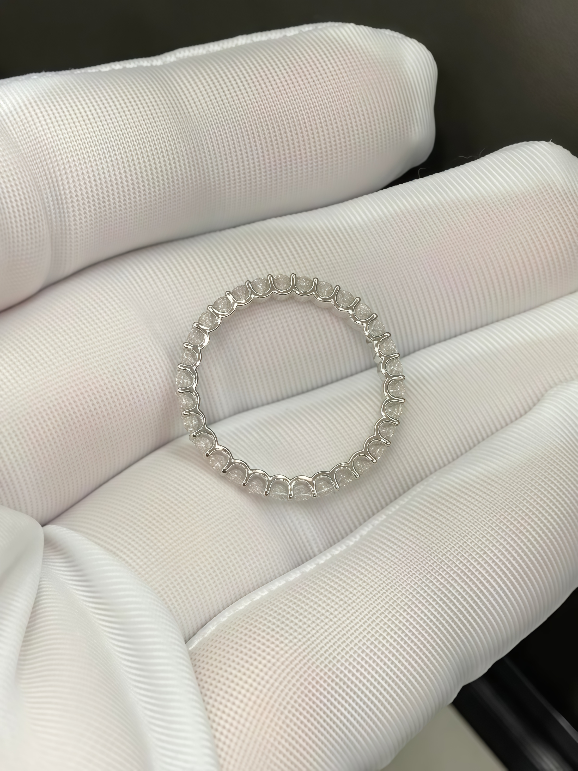 Round Cut Lab Diamond Eternity Ring White Gold