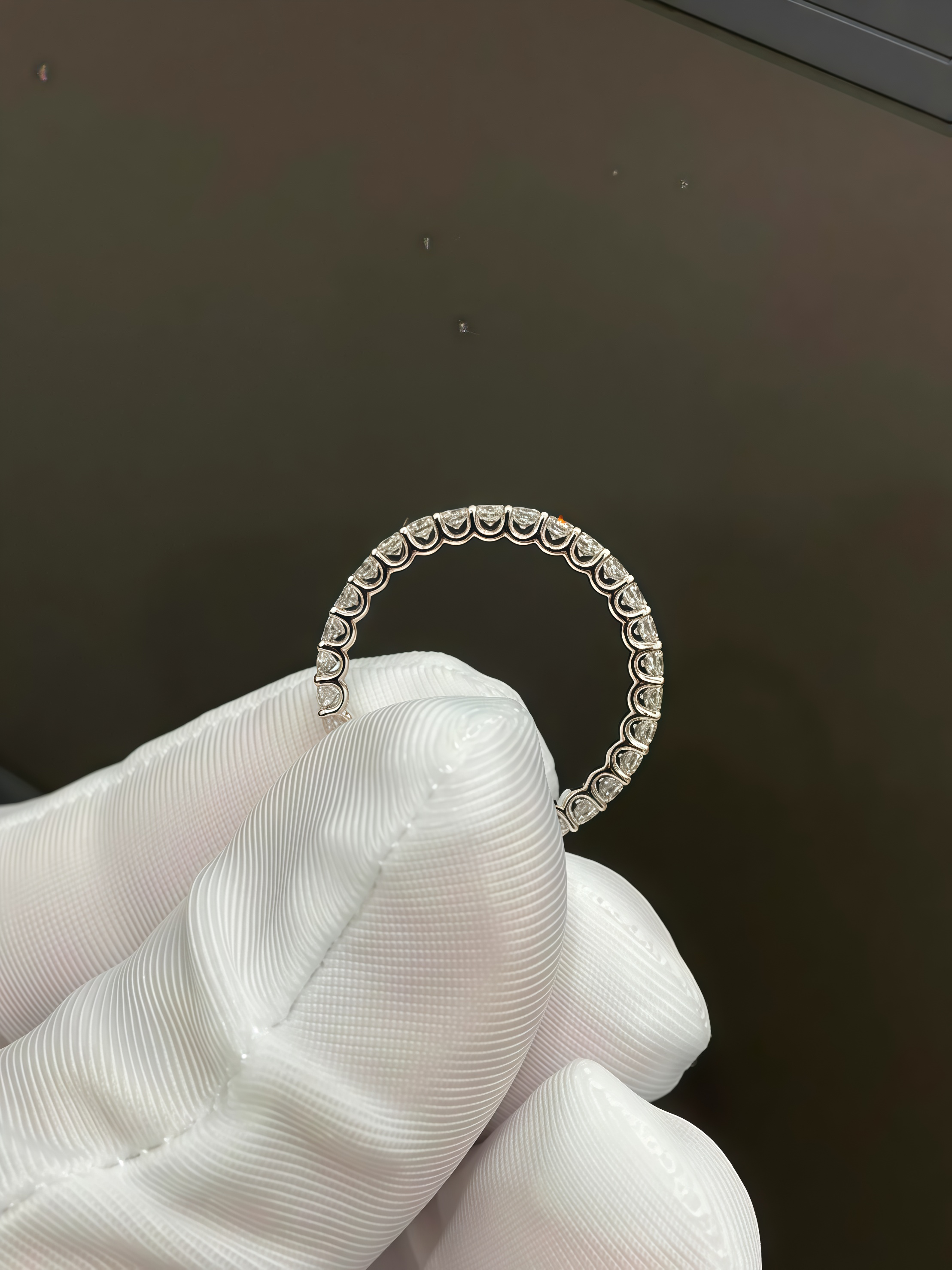 Round Cut Lab Diamond Eternity Ring White Gold