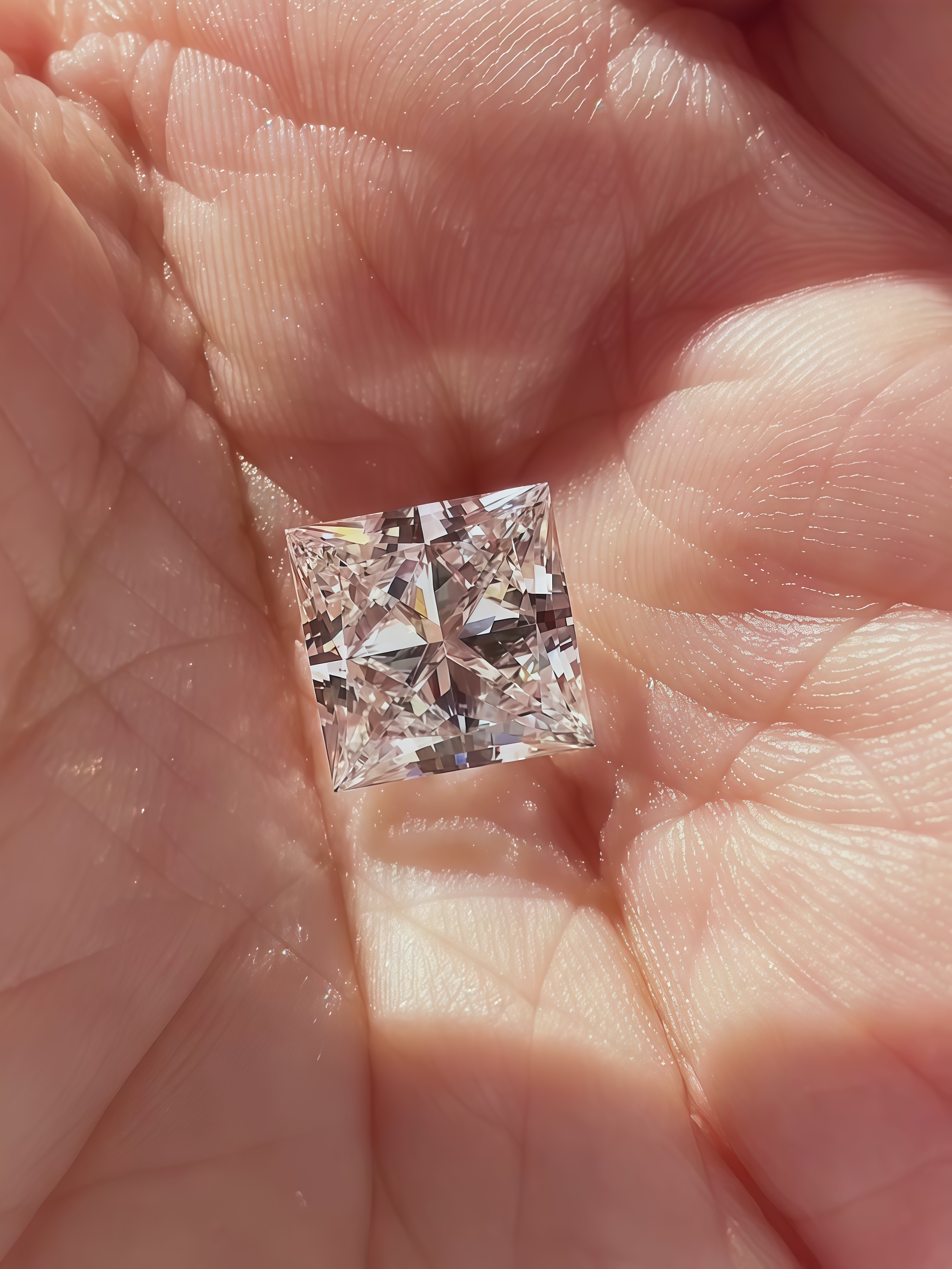 Lab-Grown 4.25 Carat F-VS1 Princess Diamond