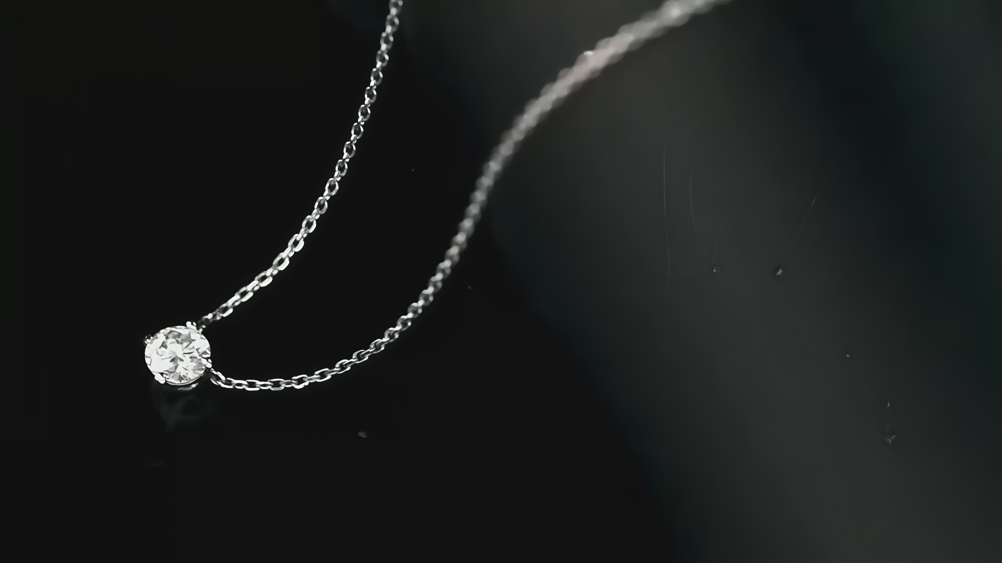 0.31 Carat Lab-Grown Diamond Solitaire Necklace Set In 4-Prong 18k White Gold