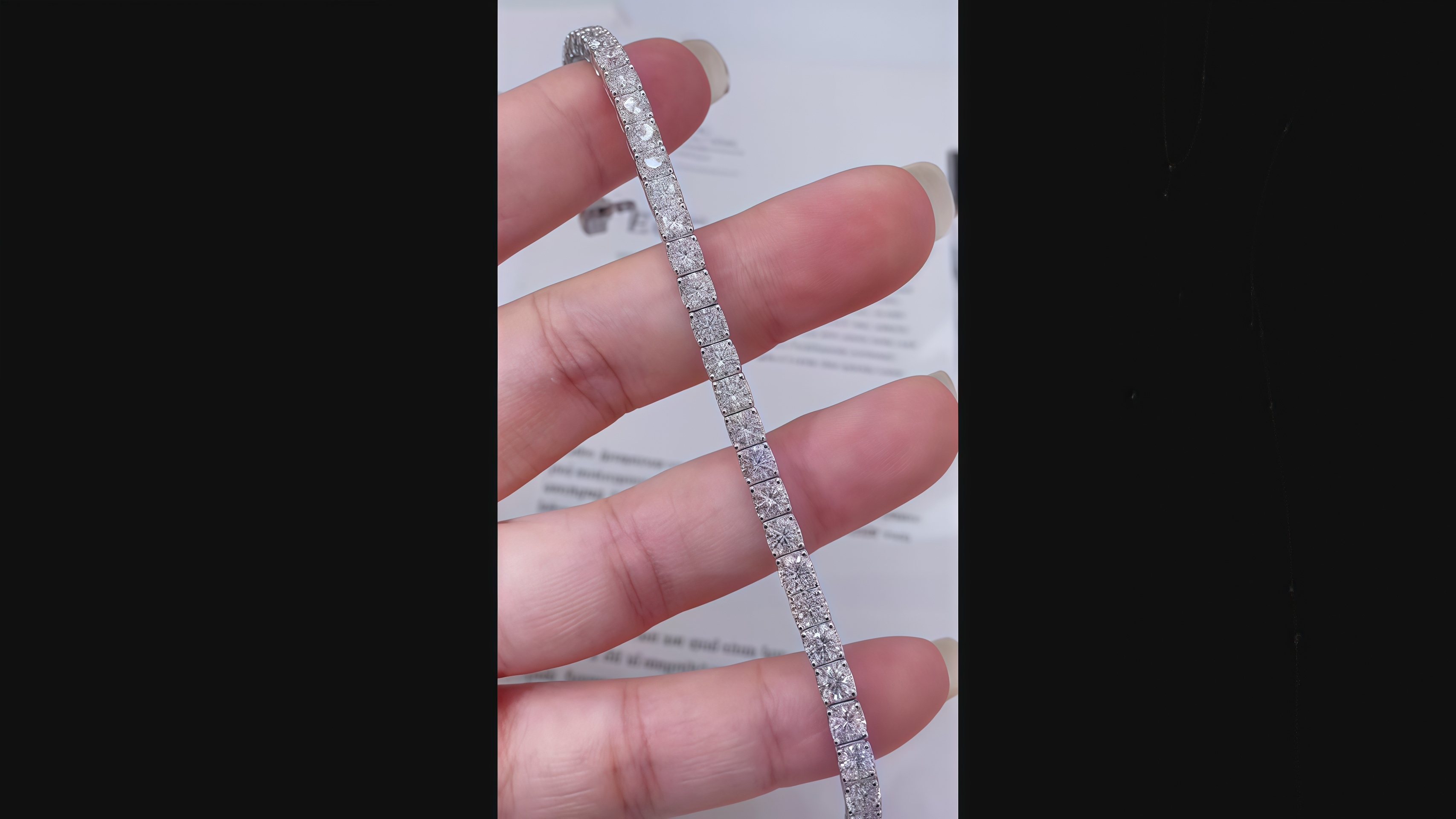 Round Lab Grown Diamond Tennis Bracelet