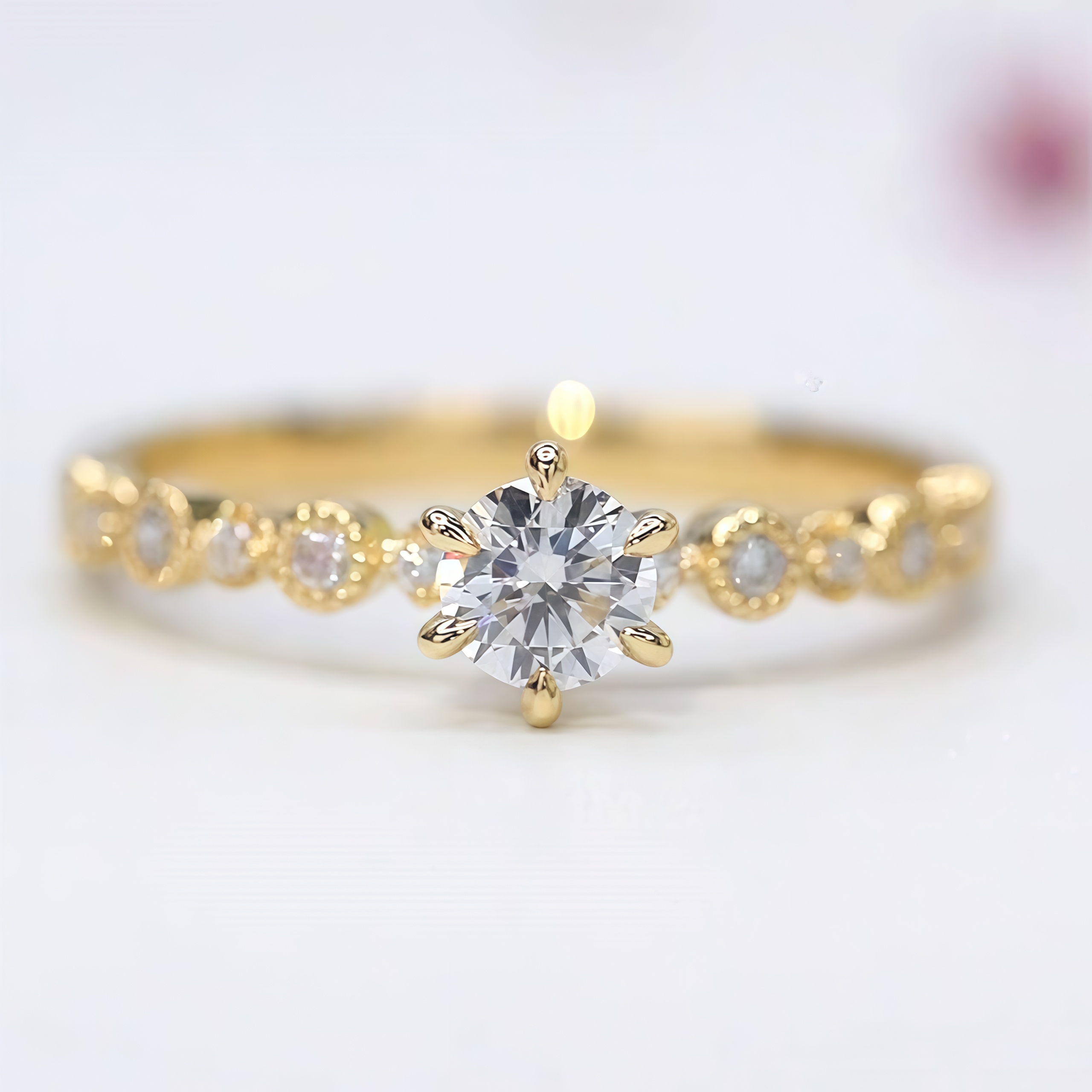Dainty Round Lab Diamond Promise Ring