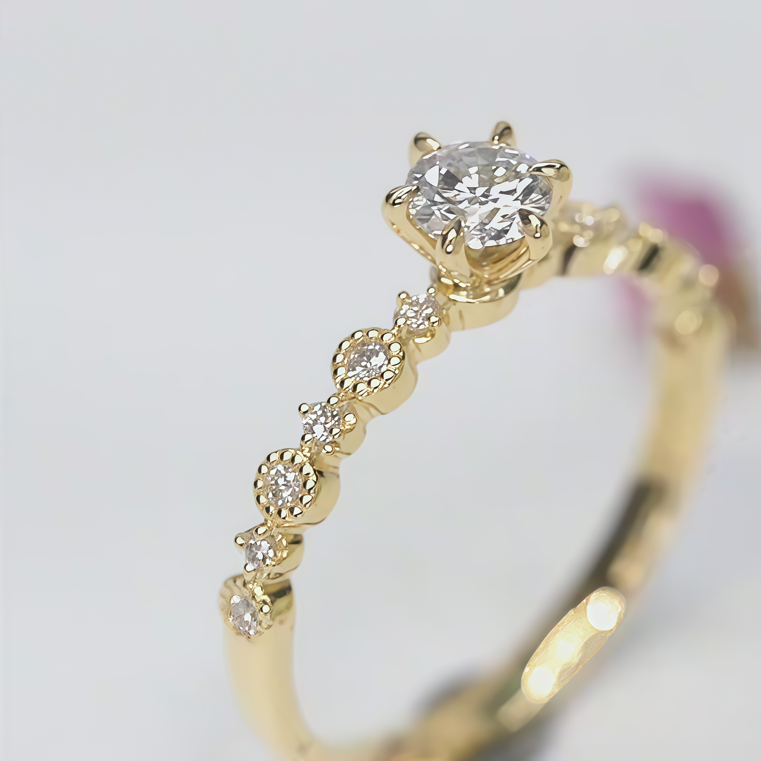 Dainty Round Lab Diamond Promise Ring