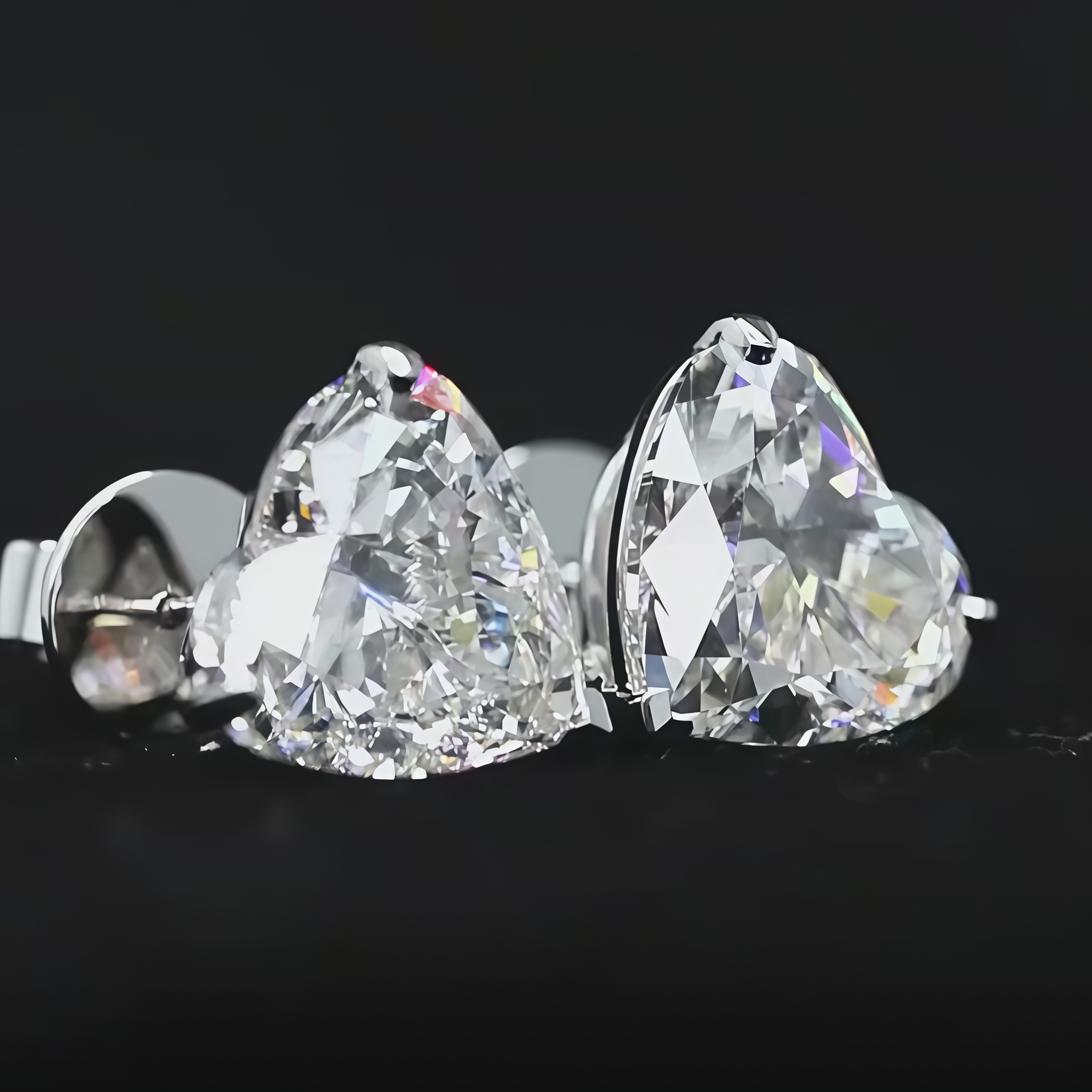 Heart Shape Lab Grown Diamond Studs Earrings(10.00 Ct. Tw.)