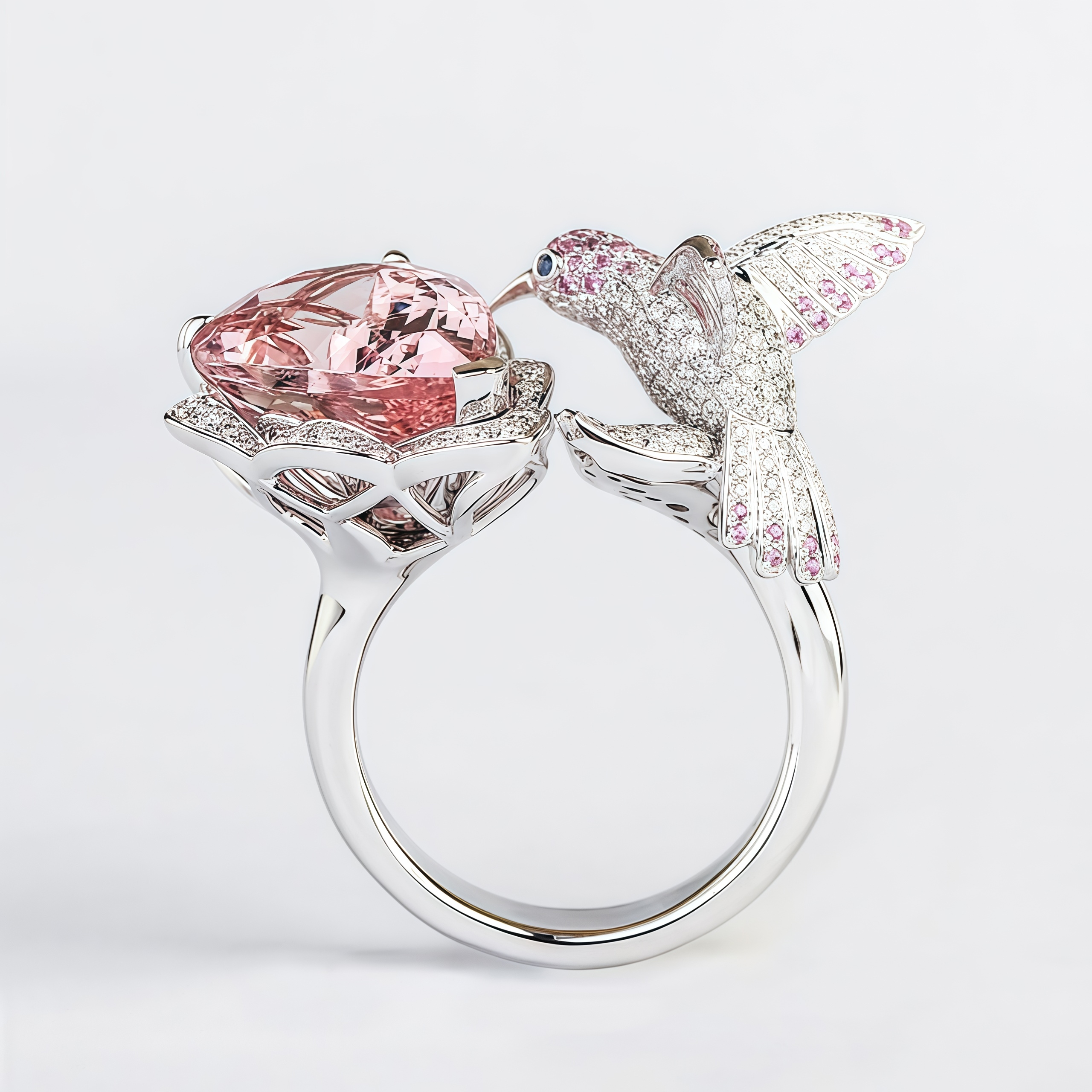 Floral Bird Cocktail Ring - 14K Gold Jewelry