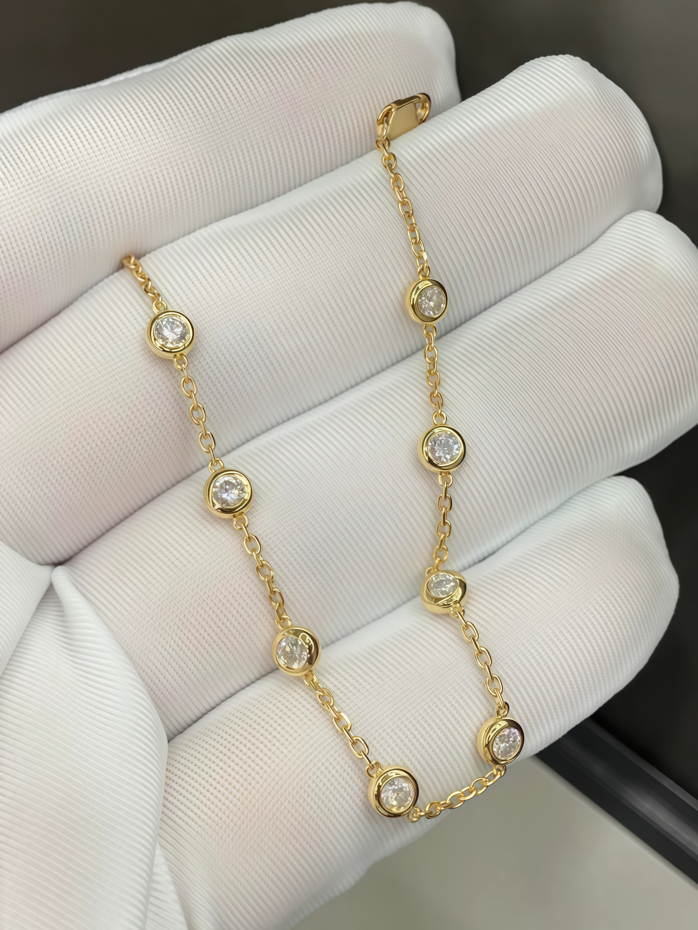 0.8Ct.Tw Bezel Lab Grown Diamond Bracelet