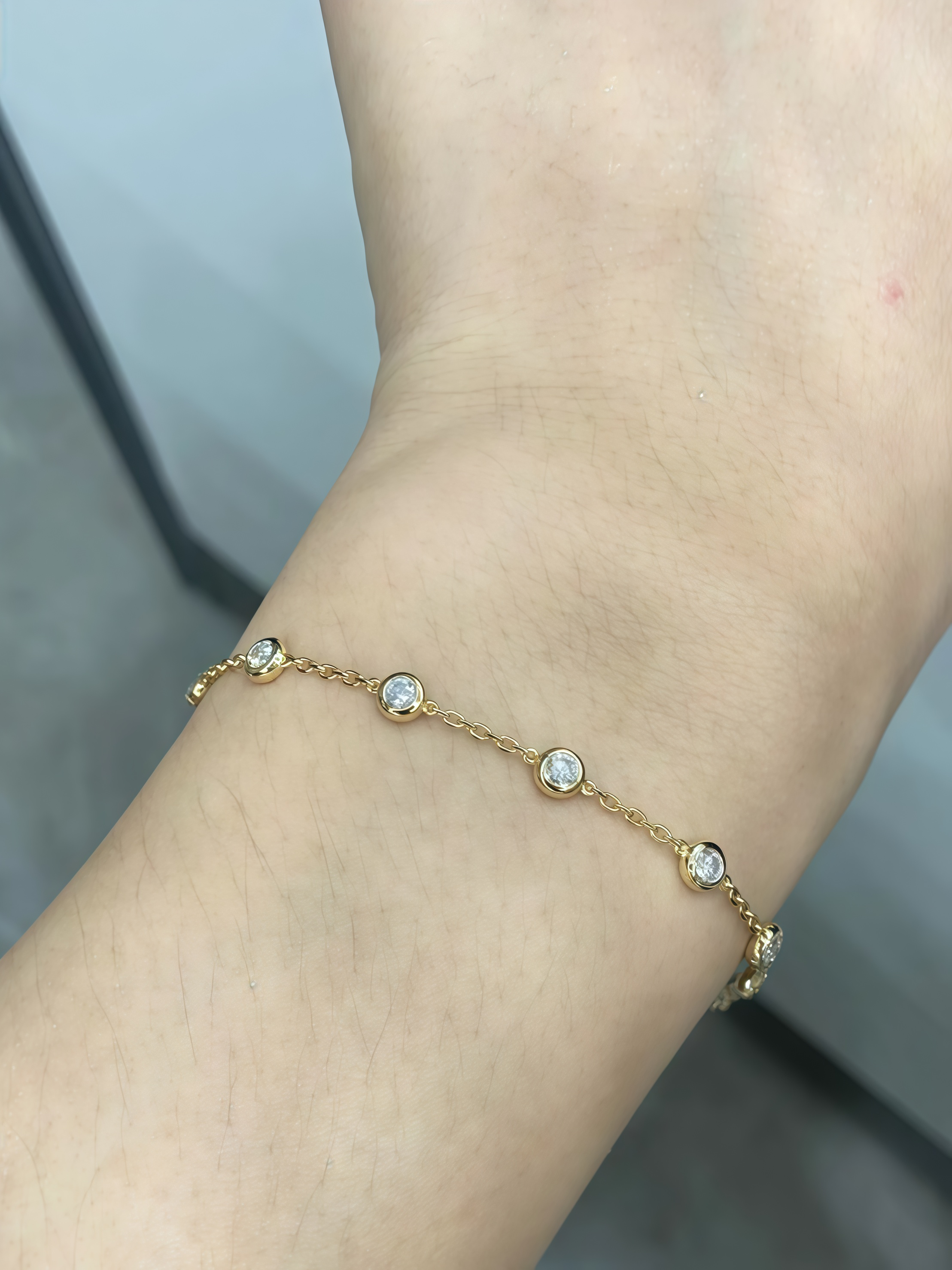 0.8Ct.Tw Bezel Lab Grown Diamond Bracelet