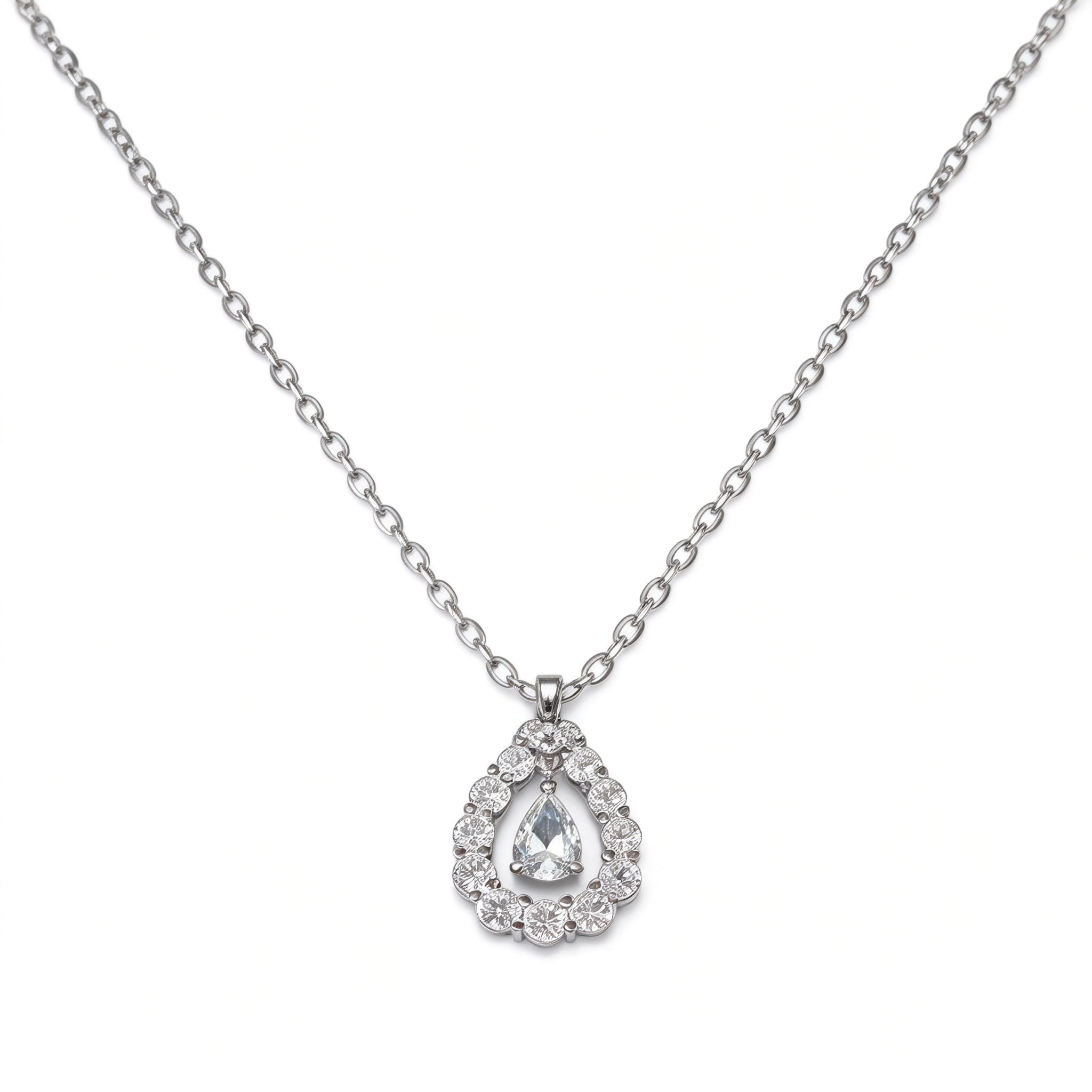 0.38ct Pear Lab-Grown Diamond Teardrop Necklace 18K gold