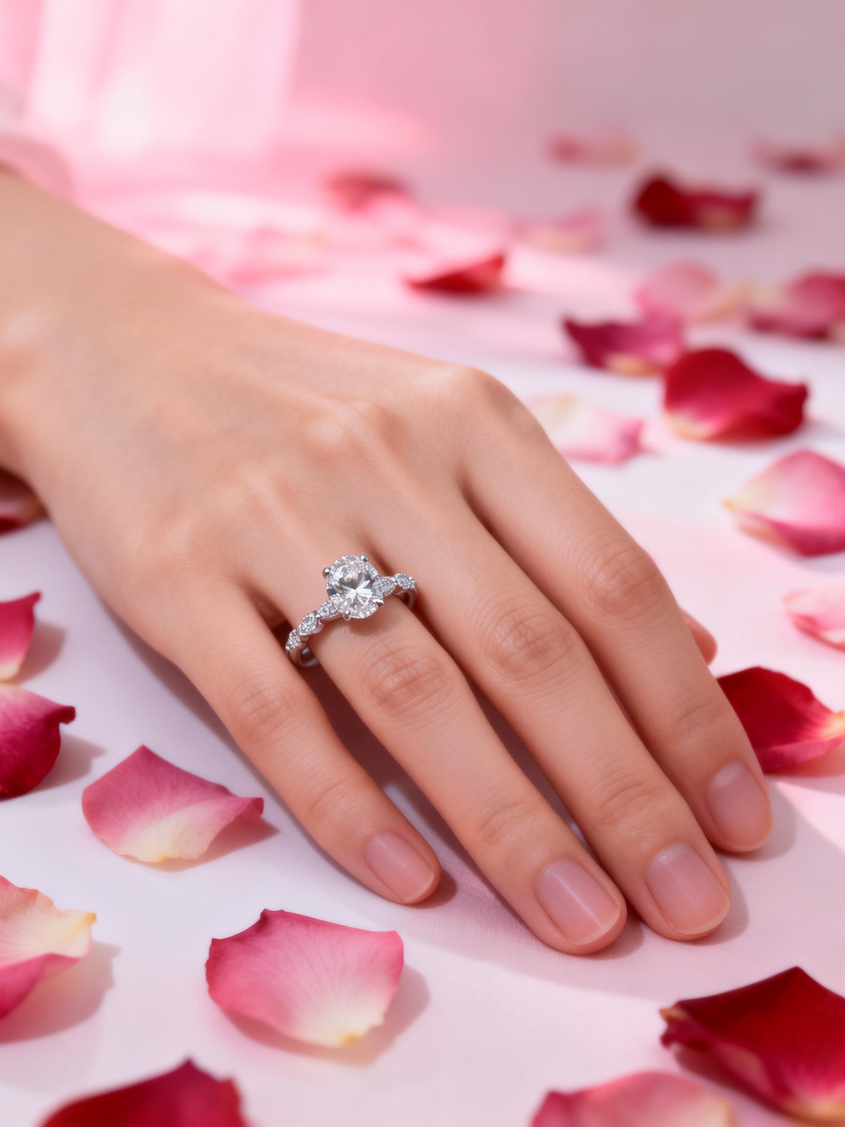 1 CT Oval Diamond Ring Lab Grown Diamond Engagement Ring