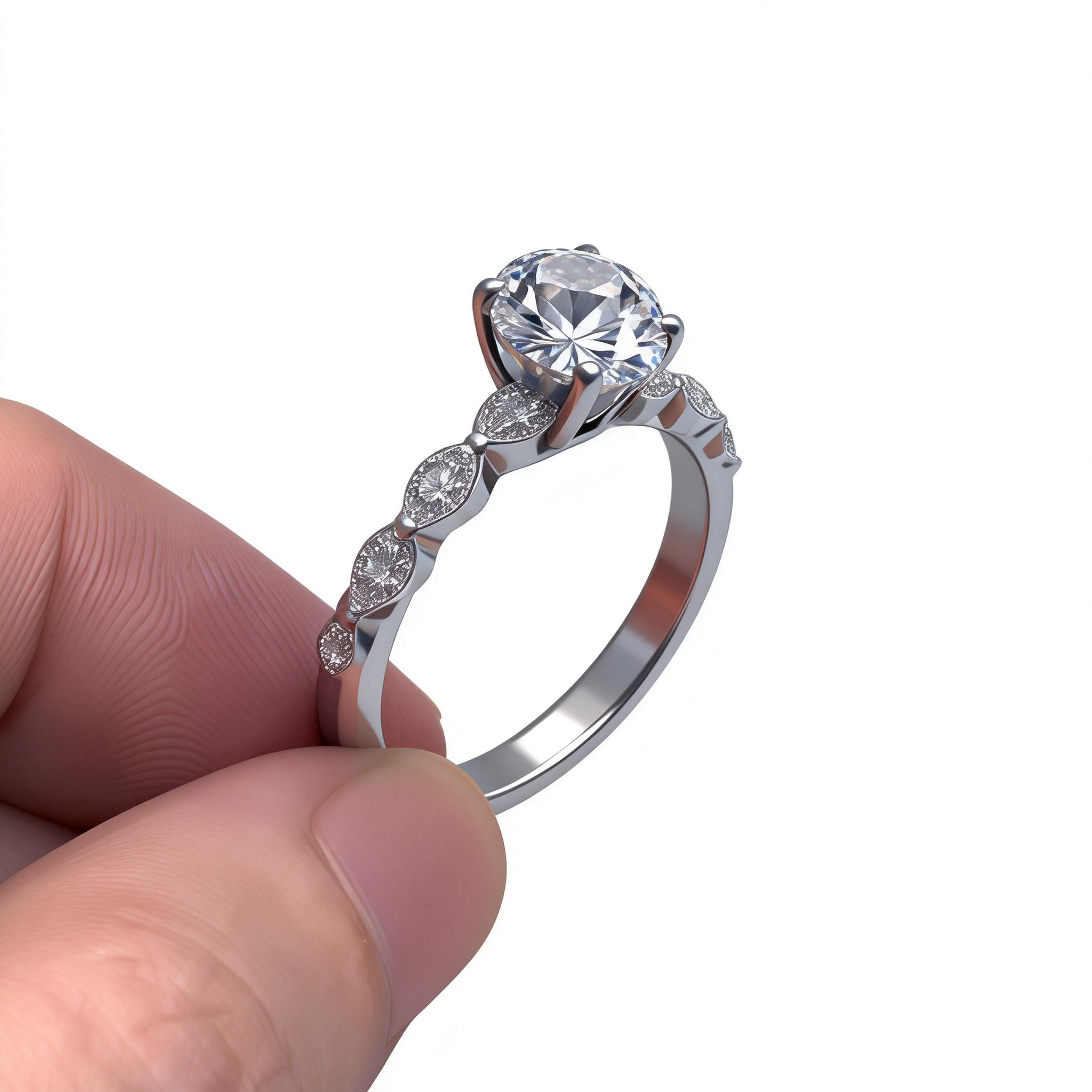 1 CT Oval Diamond Ring Lab Grown Diamond Engagement Ring