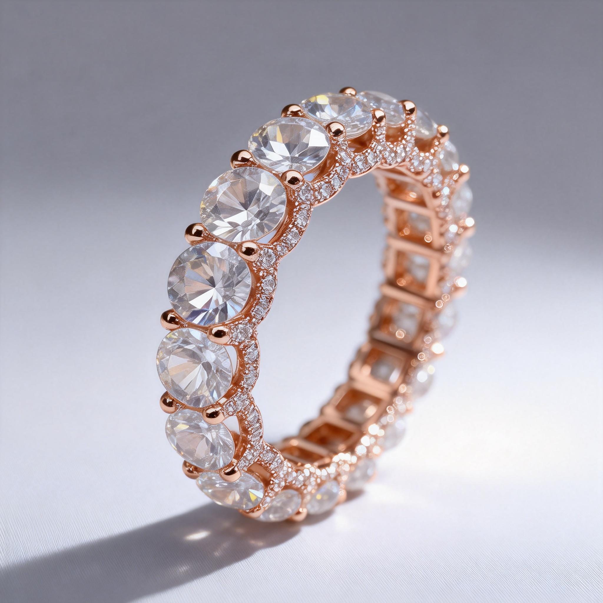 4 CTW 21 Stones Oval Lab-Grown Diamond Band Ring