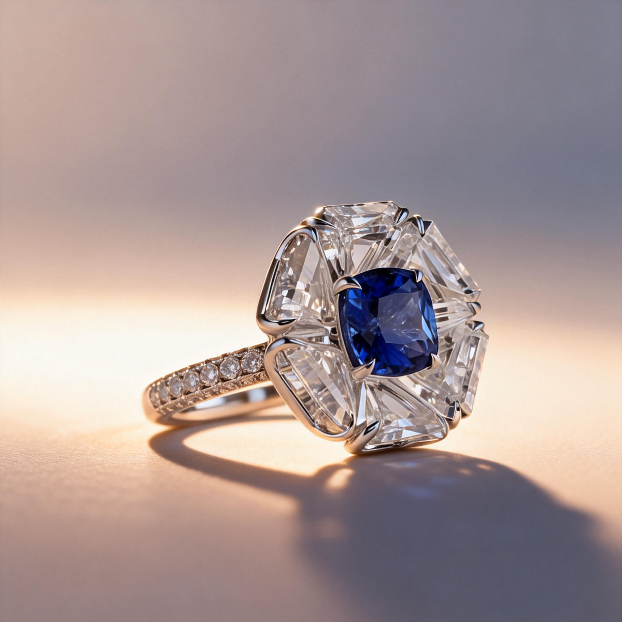 Lab-Grown Ruby Ring with White Sapphire 14k Gold