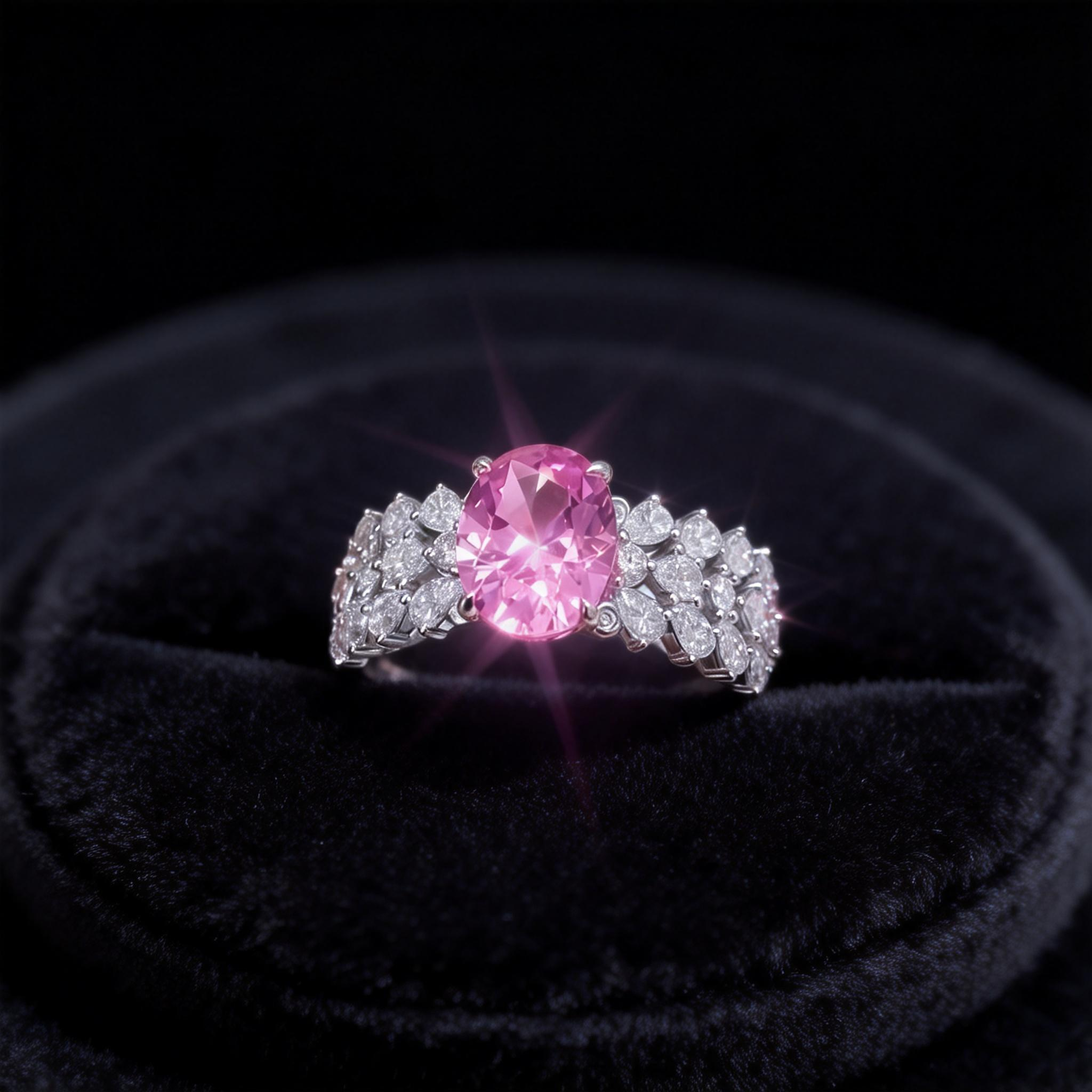 1 Carat Oval Pink Sapphire Engagement Rings