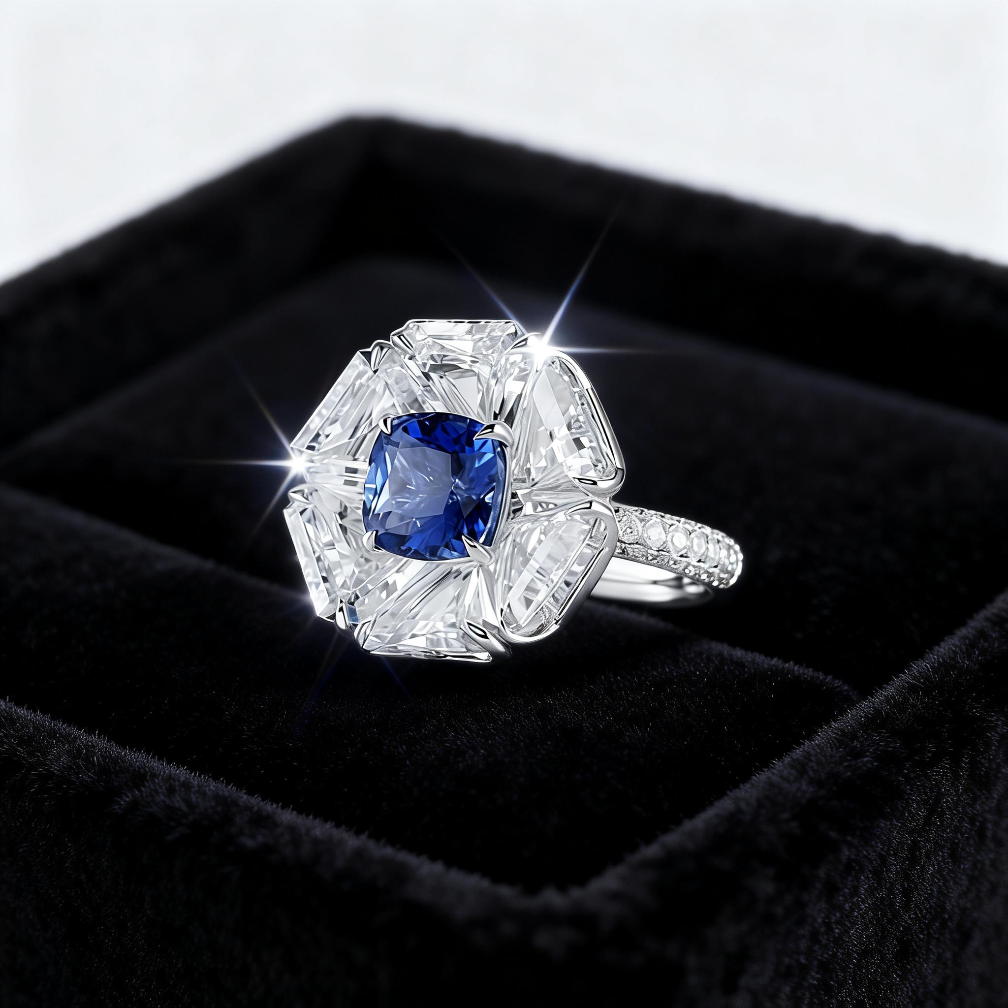 Lab-Grown Ruby Ring with White Sapphire 14k Gold