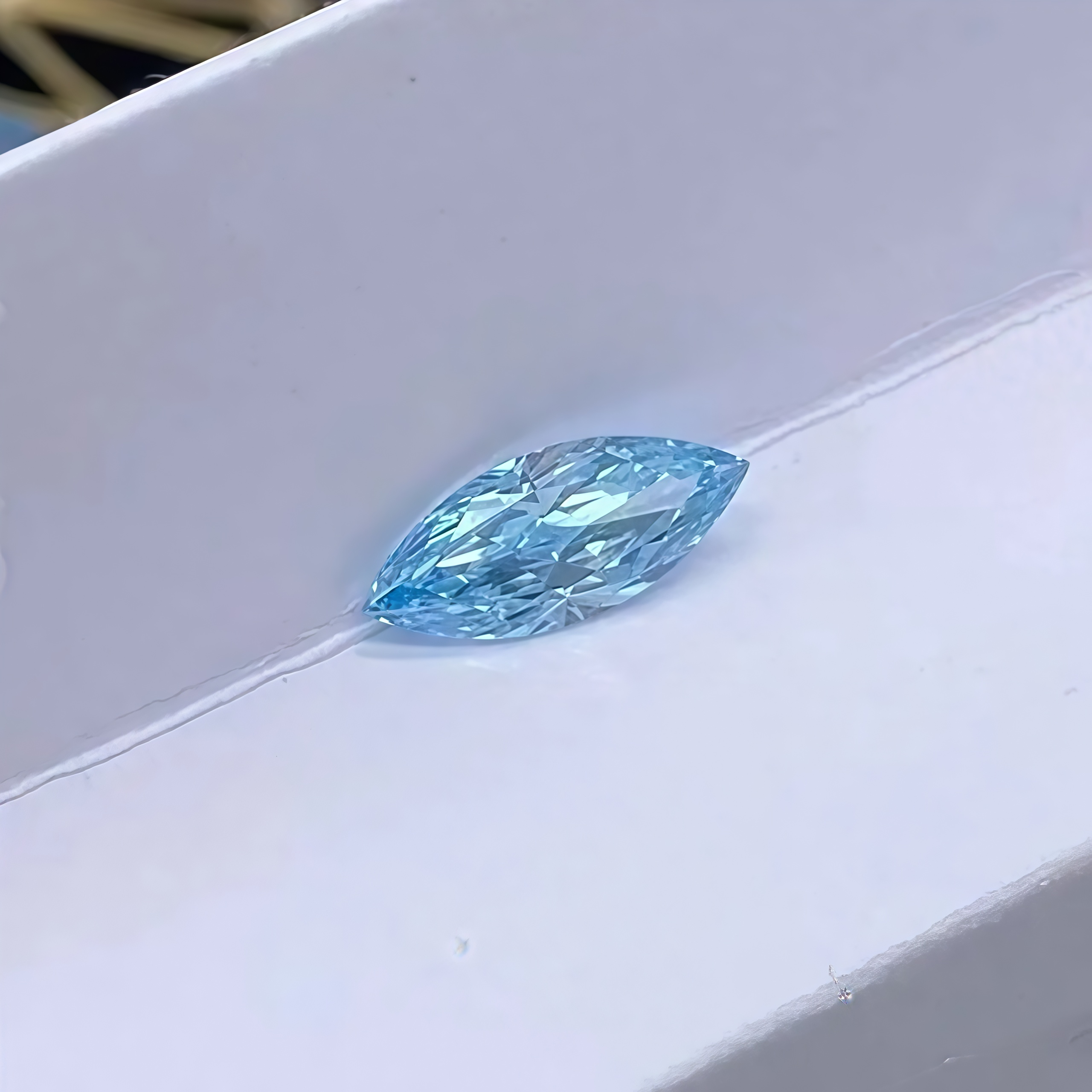 1.2 Carat Marquise Cut Blue Lab-Grown Diamond