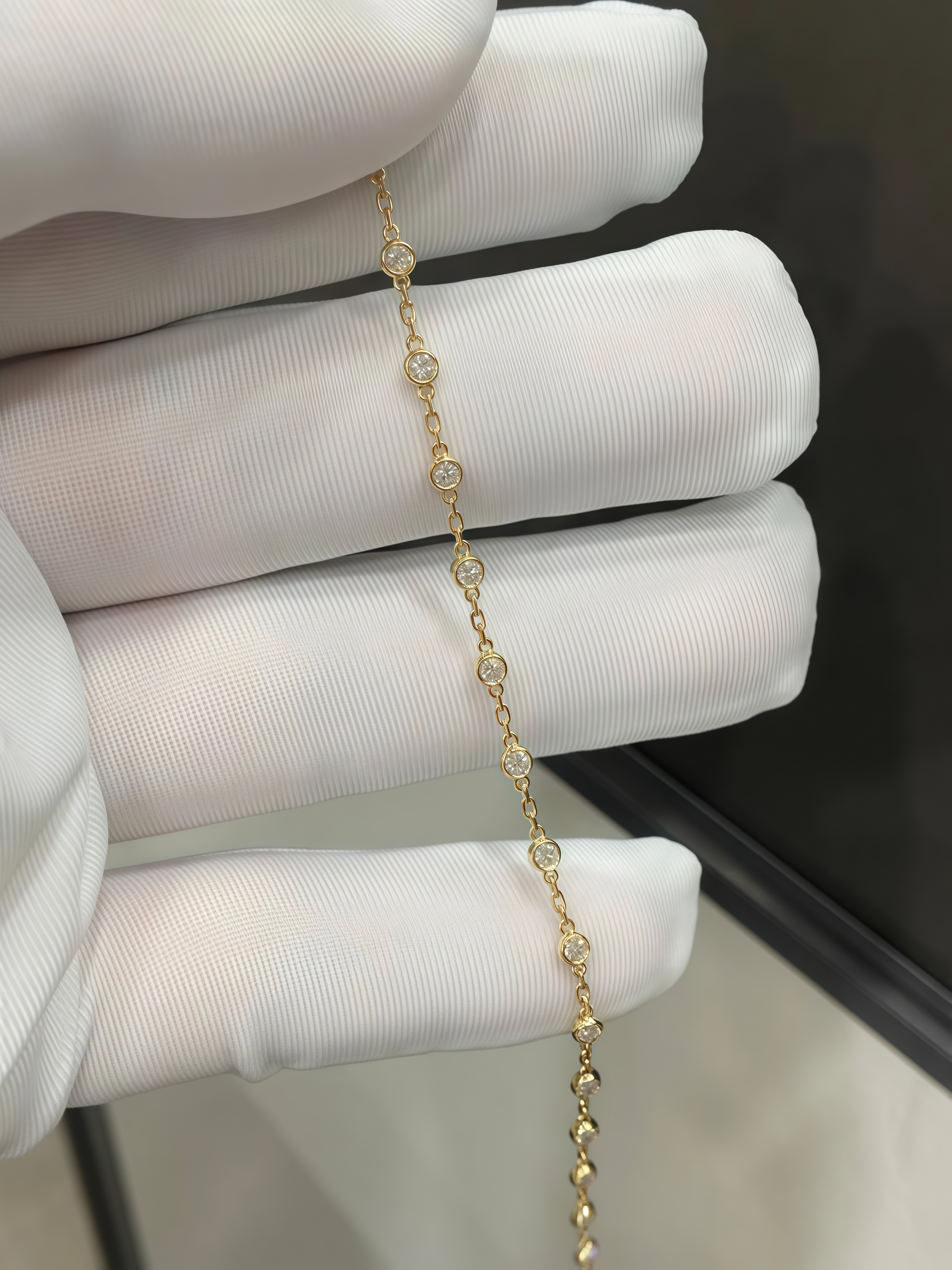 Each 0.04ct Bezel Lab Grown Diamond Bracelet