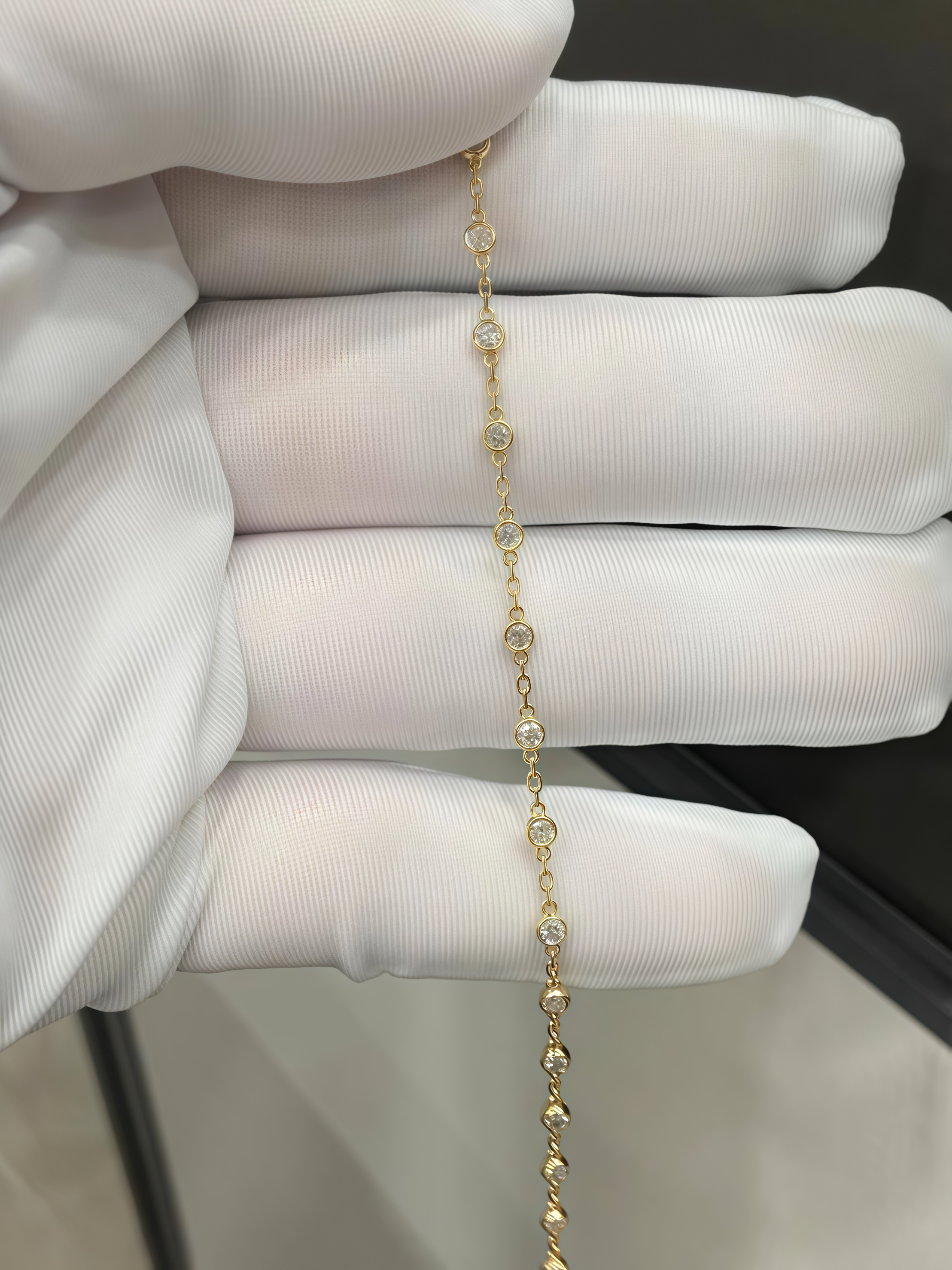 Each 0.04ct Bezel Lab Grown Diamond Bracelet