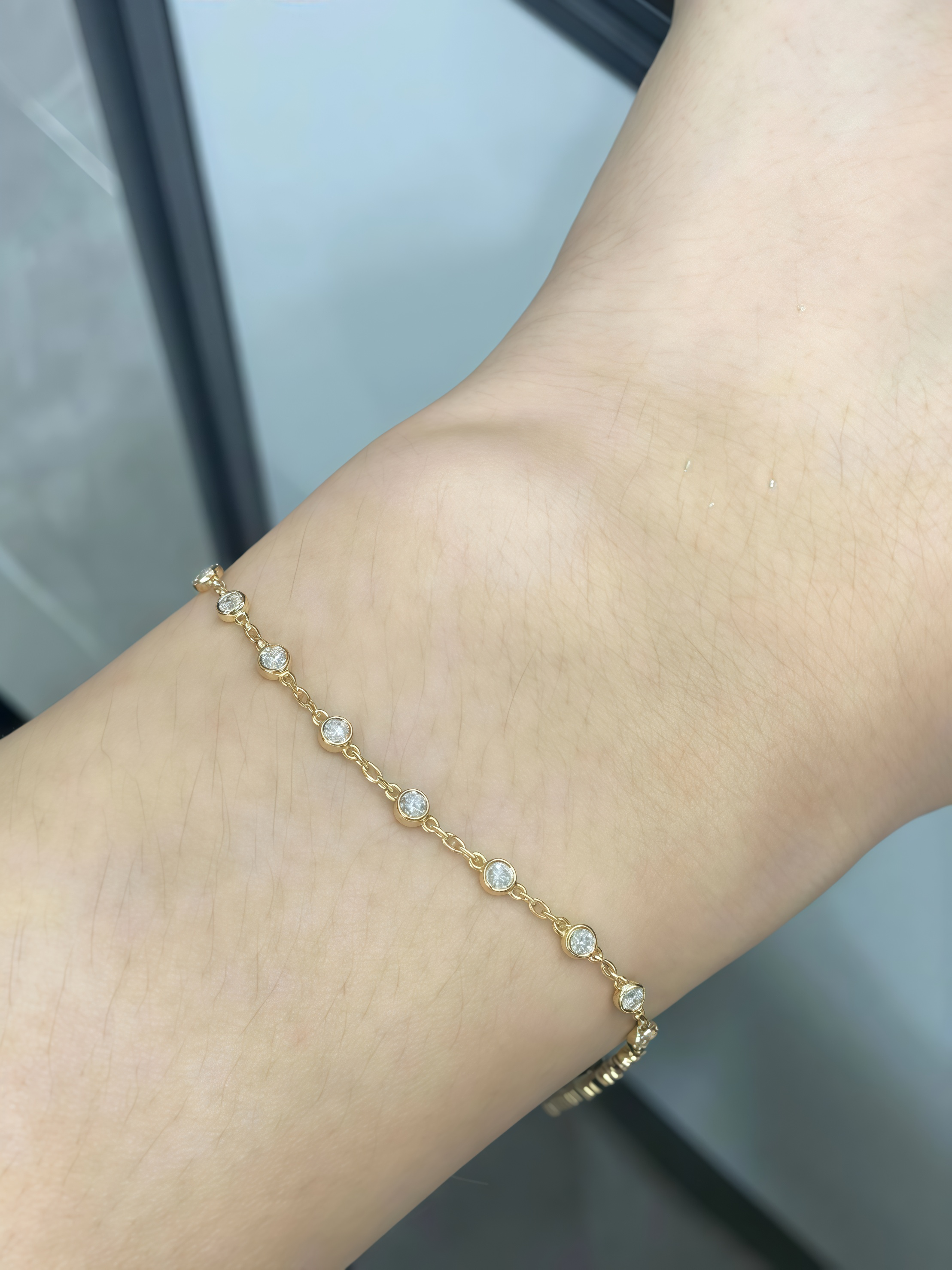 Each 0.04ct Bezel Lab Grown Diamond Bracelet
