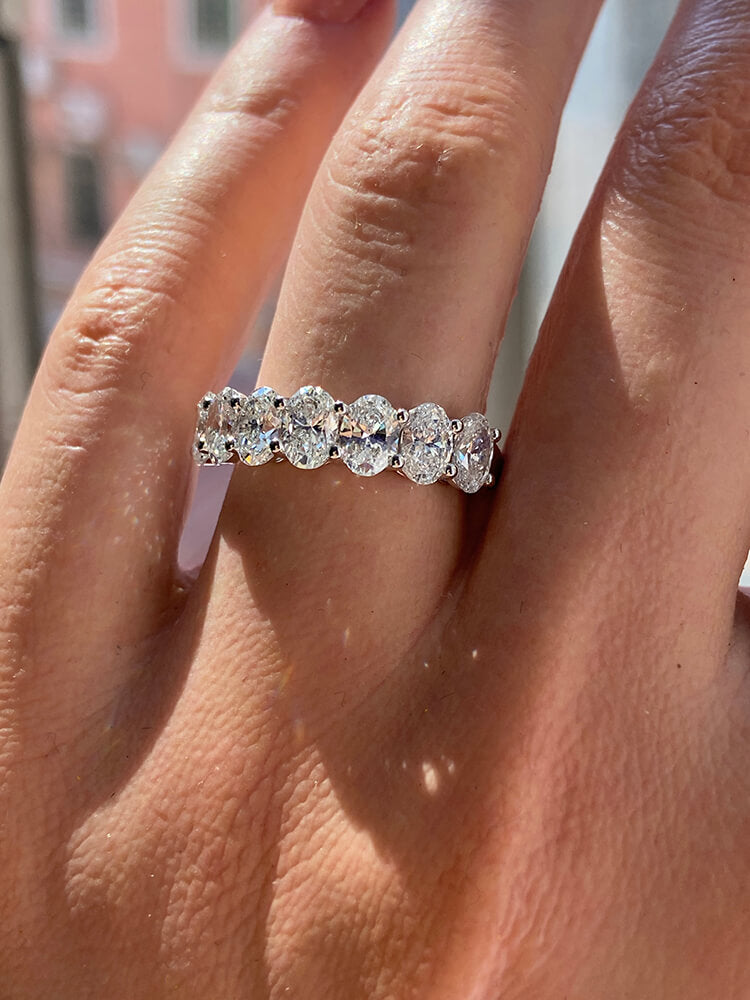 Lab-Grown 7 Stone Diamond Half Eternity Ring (2.1 Ct. Tw. D-F / VS-VVS)