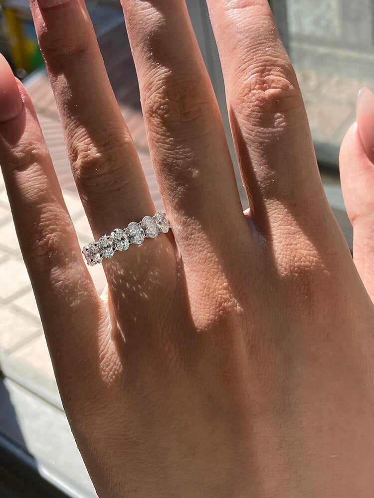 Lab-Grown 7 Stone Diamond Half Eternity Ring (2.1 Ct. Tw. D-F / VS-VVS)