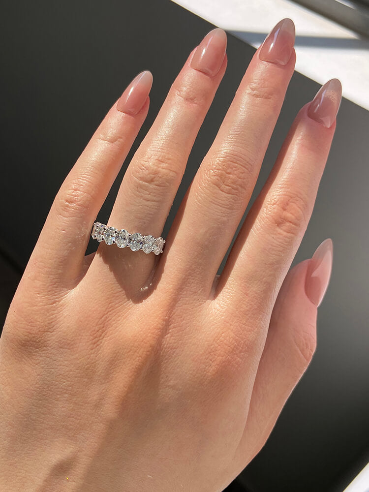 Lab-Grown 7 Stone Diamond Half Eternity Ring (2.1 Ct. Tw. D-F / VS-VVS)