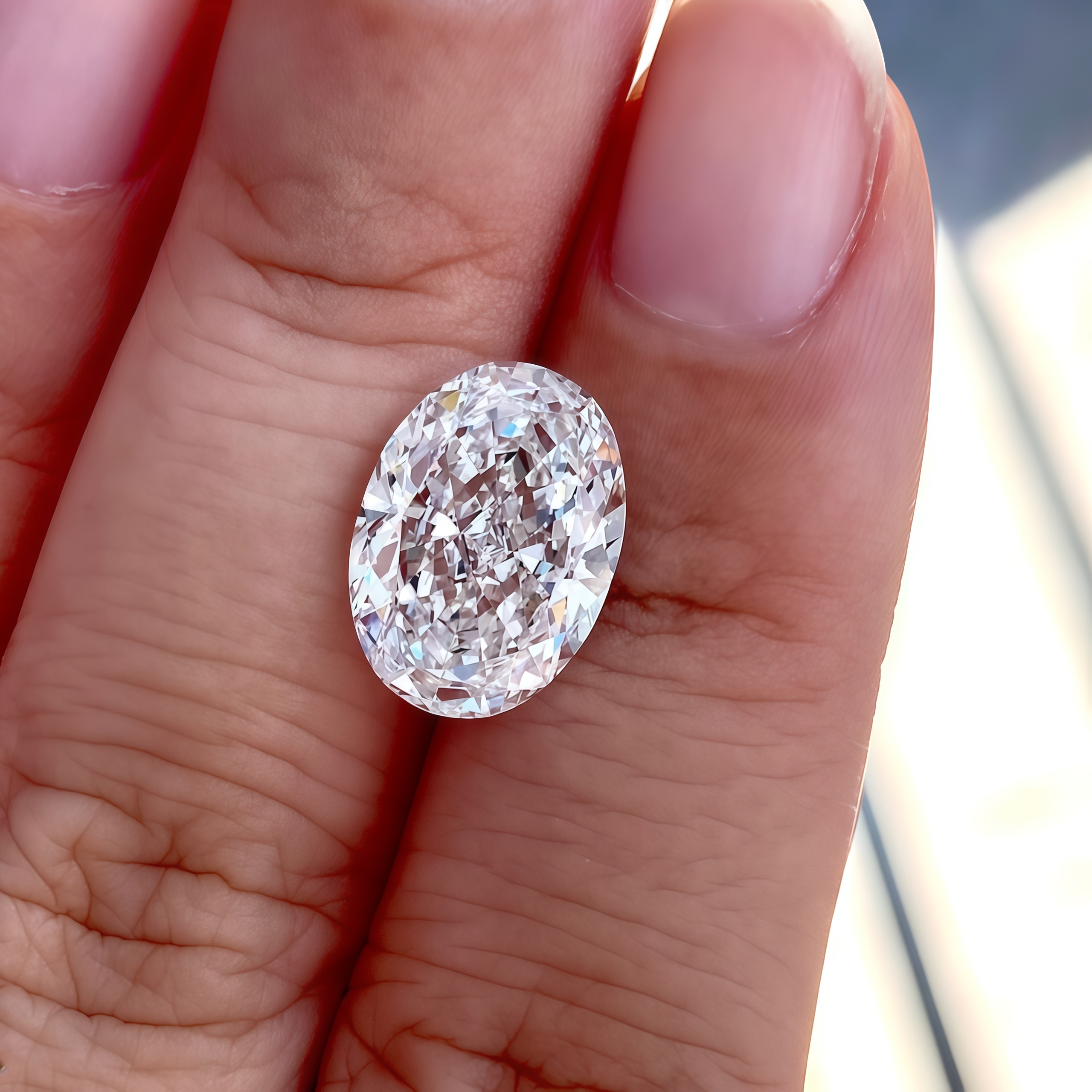 Lab-Grown 5.25 Carat G-VS1 Oval Diamond