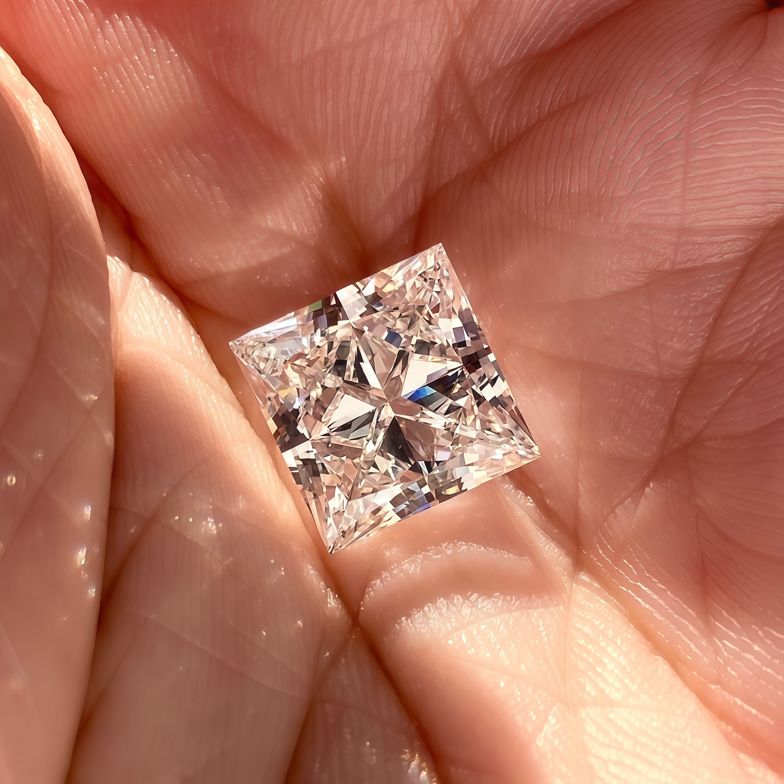 Lab-Grown 4.25 Carat F-VS1 Princess Diamond