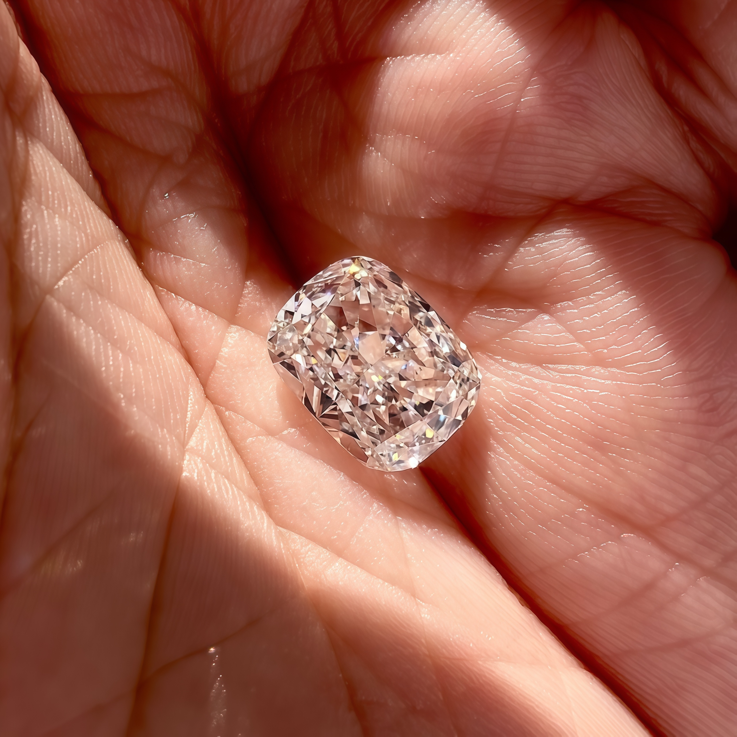 Lab-Grown 3.01 Carat F-VS1 Cushion Diamond