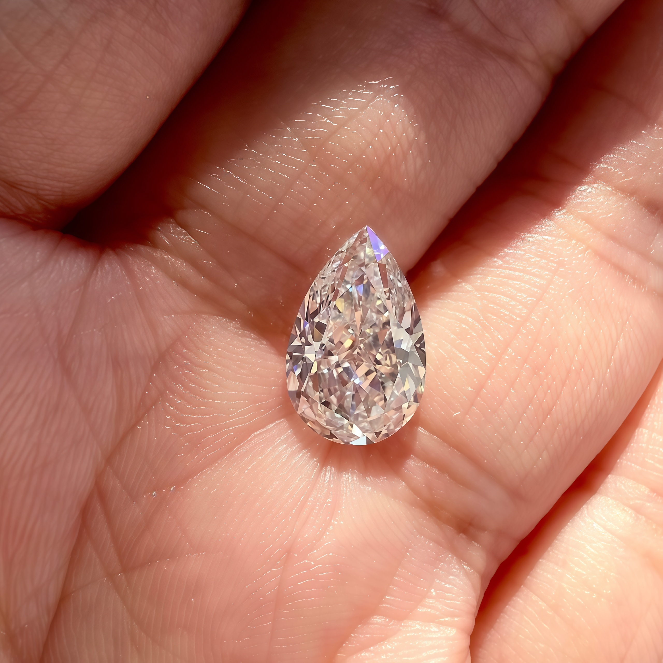 Lab-Grown 3.15 Carat E-VS1 Pear Diamond