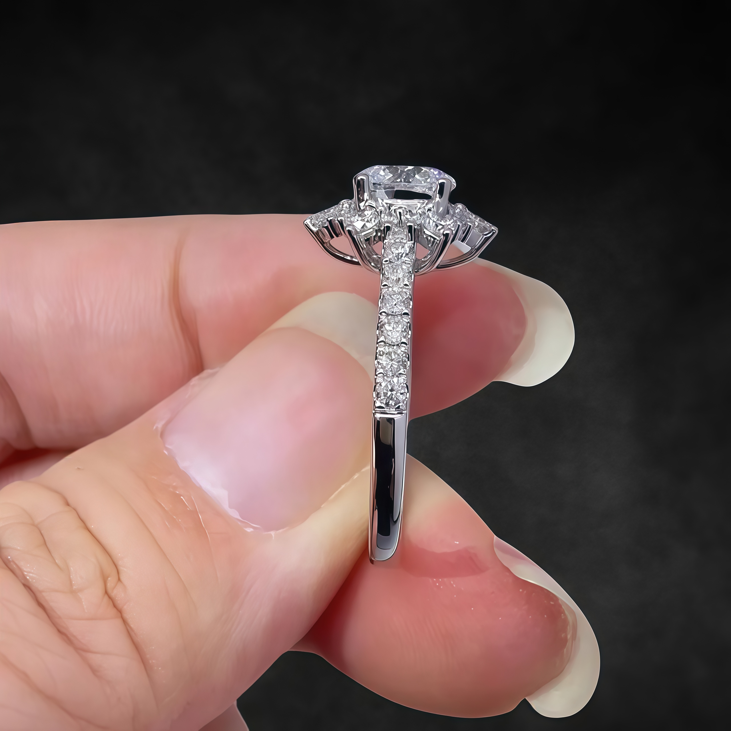 1 Carat Lab-Grown Diamond Snowflake Ring