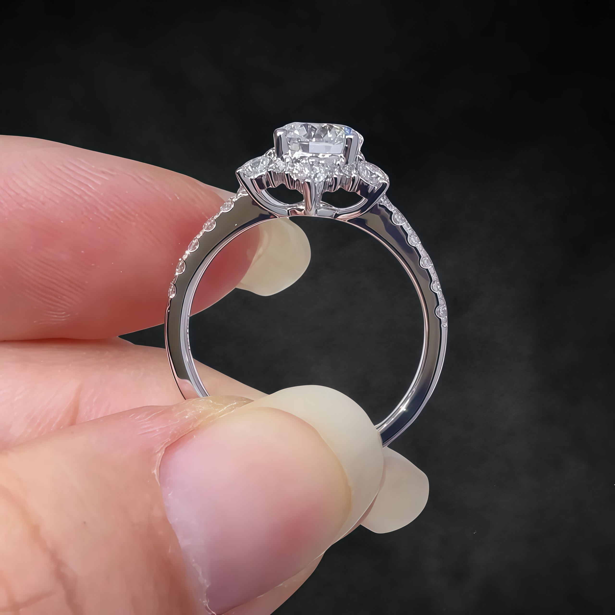 1 Carat Lab-Grown Diamond Snowflake Ring