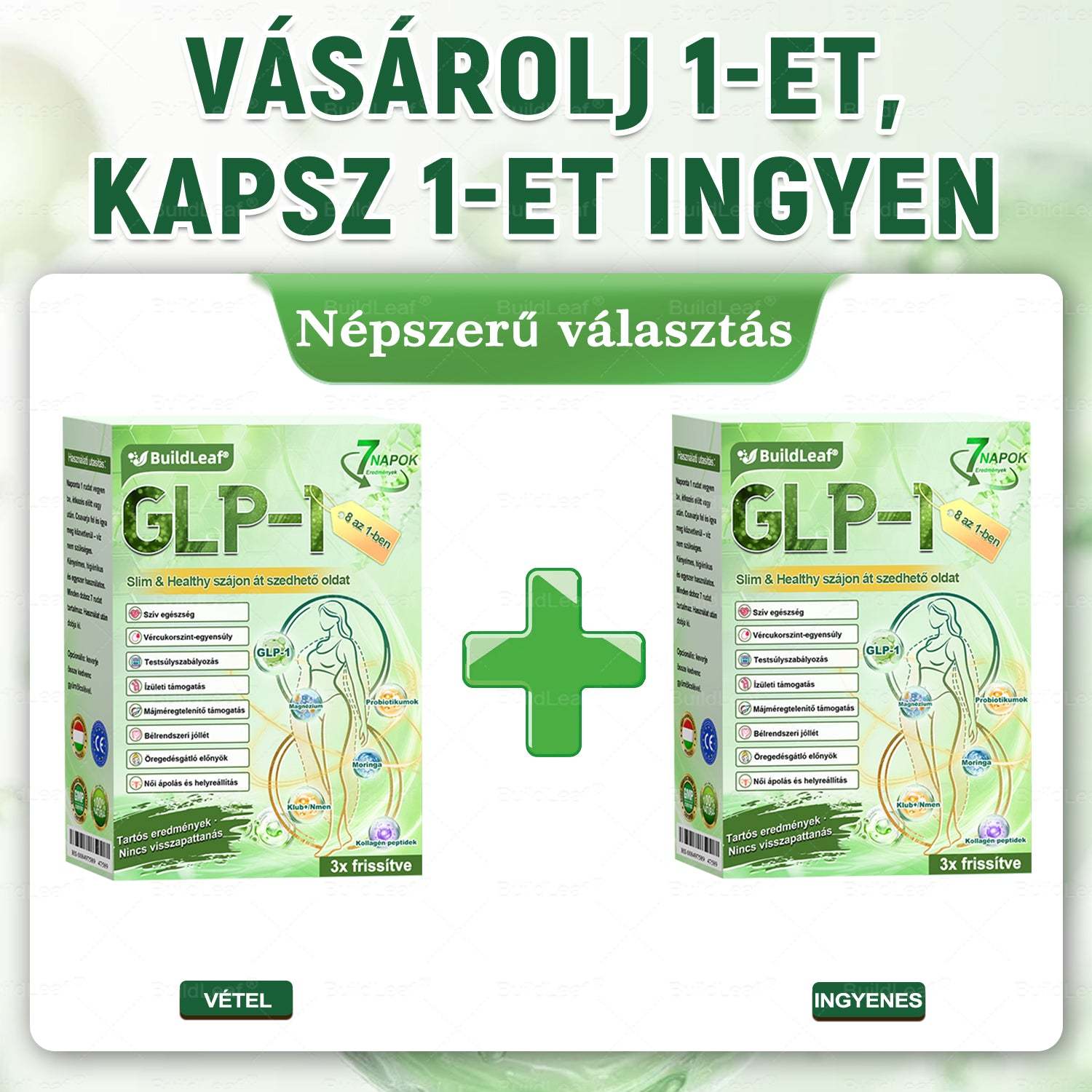 ✔️Hivatalos Bolt | BuildLeaf® GLP-1 8-az-1 Slim & Egészséges Oldat (Napi 1 adag · Eredmény 7 nap alatt),Segíti a fogyást, védi a szívet, szabályozza a cukorszintet, javítja az emésztést és az ízületeket — miközben feszesíti a bőrt és növeli az energiát.