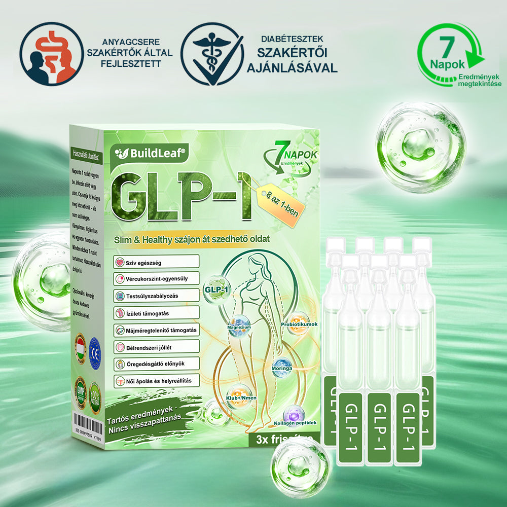 ✔️Hivatalos Bolt | BuildLeaf® GLP-1 8-az-1 Slim & Egészséges Oldat (Napi 1 adag · Eredmény 7 nap alatt),Segíti a fogyást, védi a szívet, szabályozza a cukorszintet, javítja az emésztést és az ízületeket — miközben feszesíti a bőrt és növeli az energiát.
