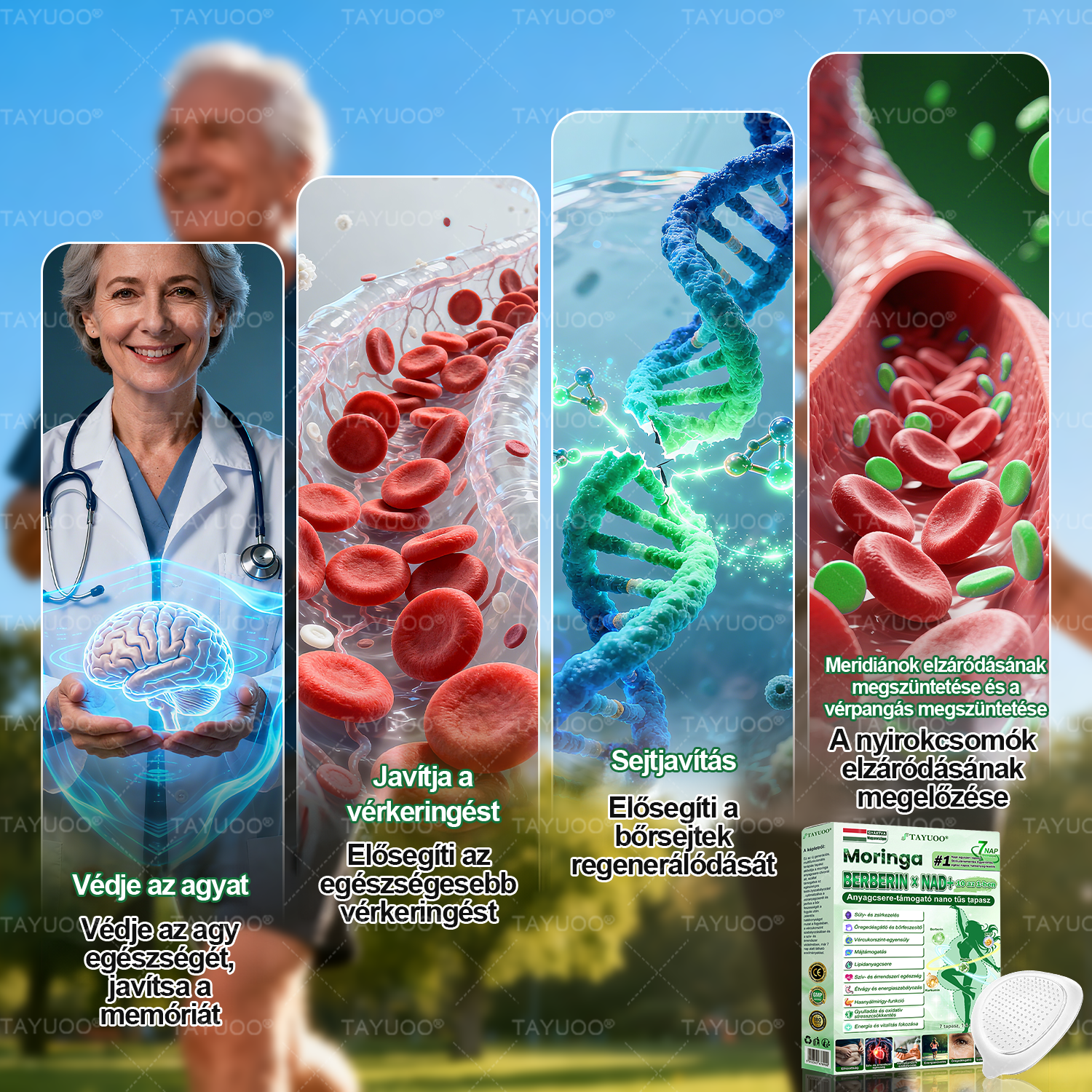 ✨✨🇭🇺 Hivatalos bolt | 💫 TAYUOO® Moringa · Berberin × NAD+ 10 az 1-ben Fejlett Nano Mikrotűs Tapasz (naponta csak egyszer, látható változás 7 nap alatt) ✅ elhízás, megereszkedett bőr, cukorbetegség, alvási apnoe, ízületi panaszok és még sok más esetén