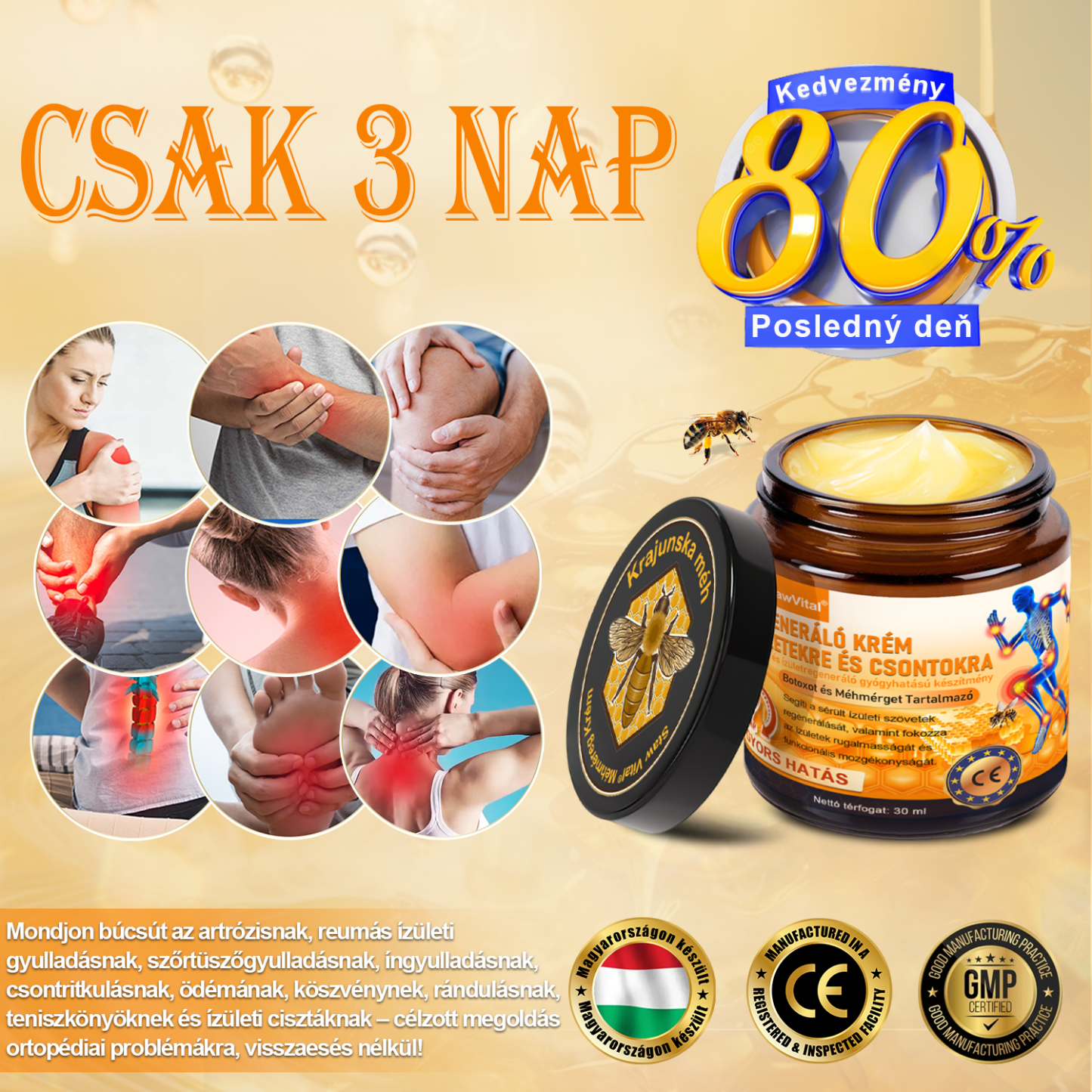 𝑺𝒕𝒂𝒘𝑽𝒊𝒕𝒂𝒍® Botoxot és Méhmérget Tartalmazó Regeneráló Krém Ízületekre és Csontokra | Ortopédiai problémák és ízületi fájdalmak célzott kezelésére🔥