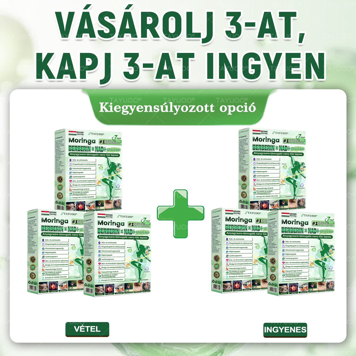 ✨✨🇭🇺 Hivatalos bolt | 💫 TAYUOO® Moringa · Berberin × NAD+ 10 az 1-ben Fejlett Nano Mikrotűs Tapasz (naponta csak egyszer, látható változás 7 nap alatt) ✅ elhízás, megereszkedett bőr, cukorbetegség, alvási apnoe, ízületi panaszok és még sok más esetén