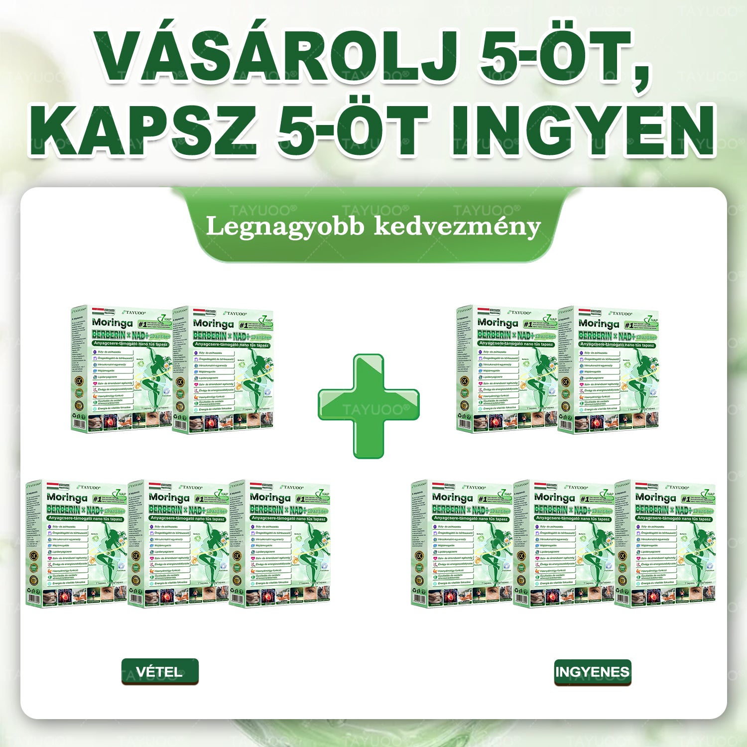 ✨✨🇭🇺 Hivatalos bolt | 💫 TAYUOO® Moringa · Berberin × NAD+ 10 az 1-ben Fejlett Nano Mikrotűs Tapasz (naponta csak egyszer, látható változás 7 nap alatt) ✅ elhízás, megereszkedett bőr, cukorbetegség, alvási apnoe, ízületi panaszok és még sok más esetén