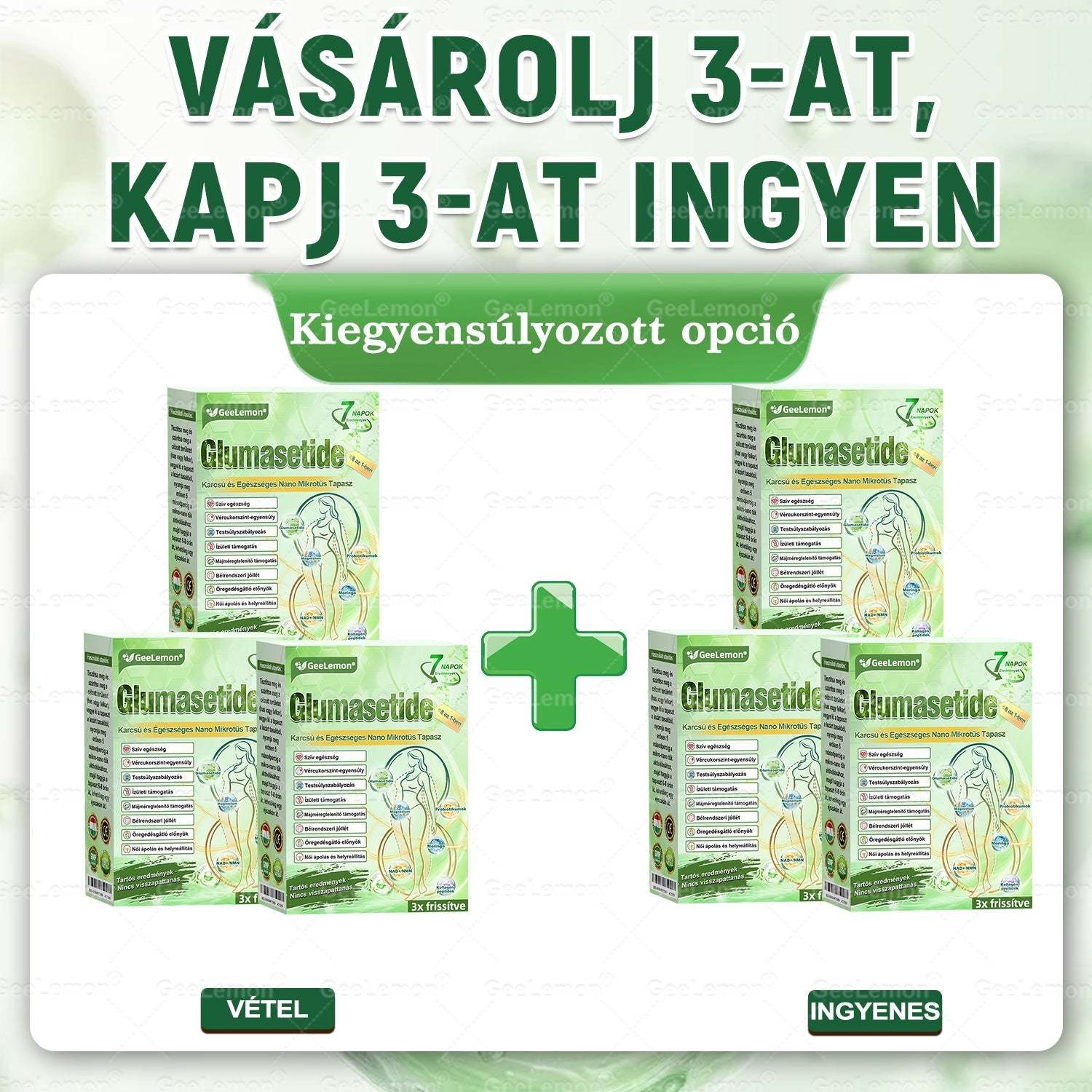 ✨Moringa · Berberine × NAD+ 10-in-1 Advanced Nano GeeLemon® Glumasetide 8az 1-ben Karcsú és EgészségesNano Mikrotűs Tapasz (Napi 1alkalom – látható változásakár 7 nap alatt) ✅ Elhízásra,bőrfeszesítésre,cukorbetegségre, alvásiapnoéra, ízületekre stb HU