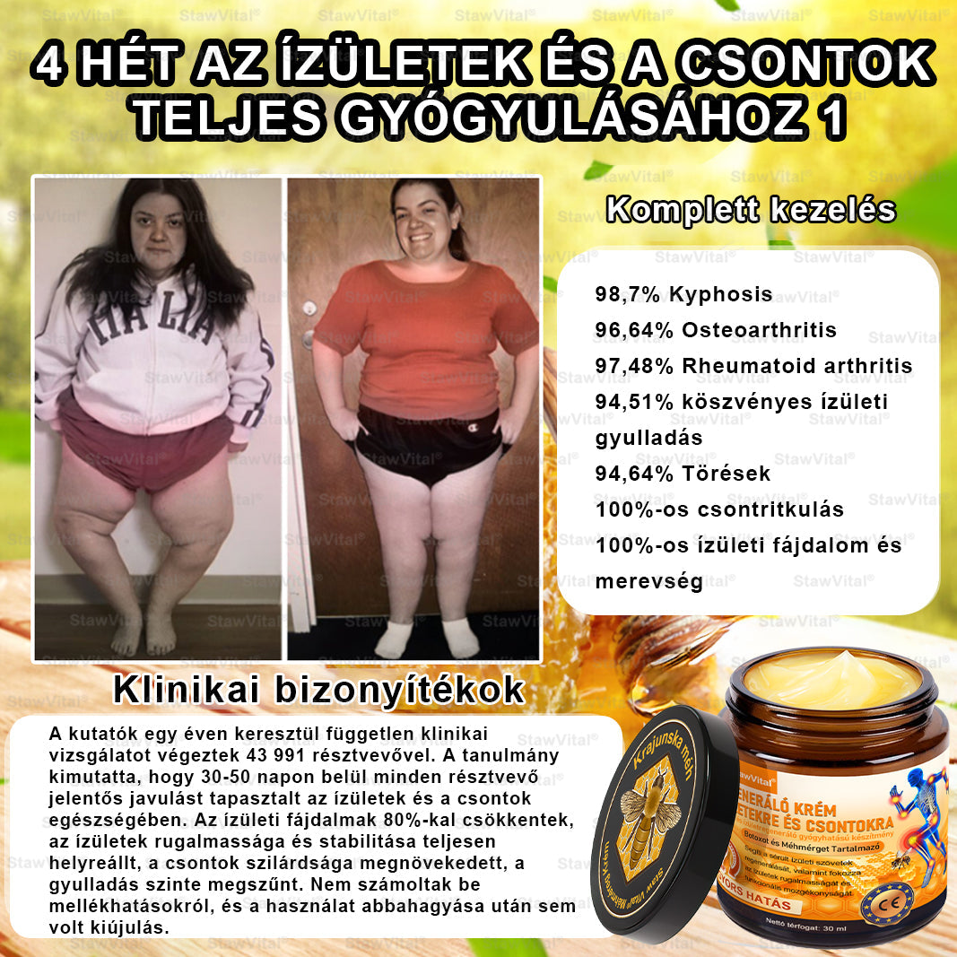 𝑺𝒕𝒂𝒘𝑽𝒊𝒕𝒂𝒍® Botoxot és Méhmérget Tartalmazó Regeneráló Krém Ízületekre és Csontokra | Ortopédiai problémák és ízületi fájdalmak célzott kezelésére🔥