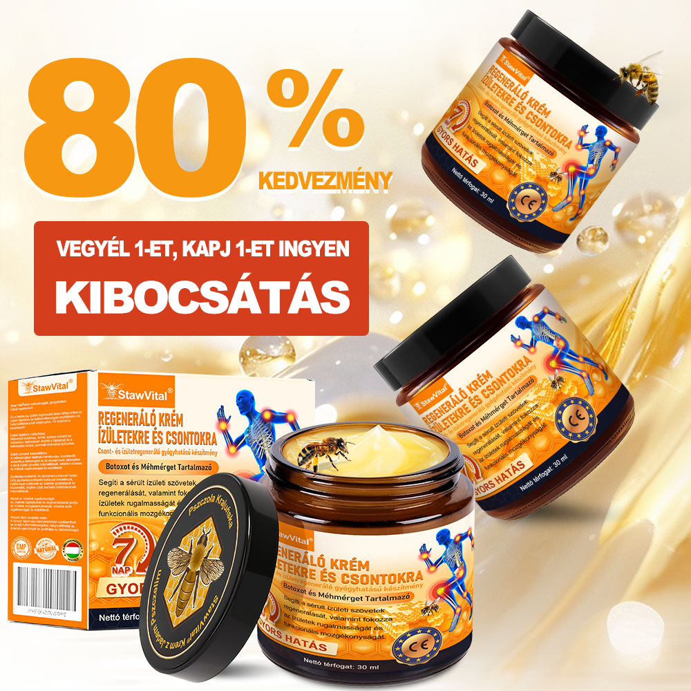 𝑺𝒕𝒂𝒘𝑽𝒊𝒕𝒂𝒍® Botoxot és Méhmérget Tartalmazó Regeneráló Krém Ízületekre és Csontokra | Ortopédiai problémák és ízületi fájdalmak célzott kezelésére🔥
