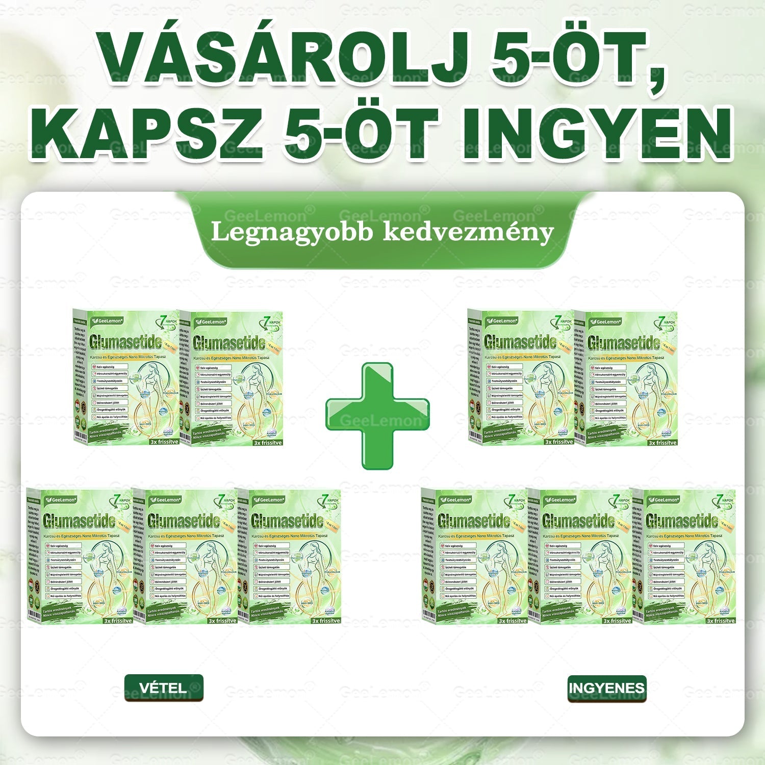 ✨Moringa · Berberine × NAD+ 10-in-1 Advanced Nano GeeLemon® Glumasetide 8az 1-ben Karcsú és EgészségesNano Mikrotűs Tapasz (Napi 1alkalom – látható változásakár 7 nap alatt) ✅ Elhízásra,bőrfeszesítésre,cukorbetegségre, alvásiapnoéra, ízületekre stb HU