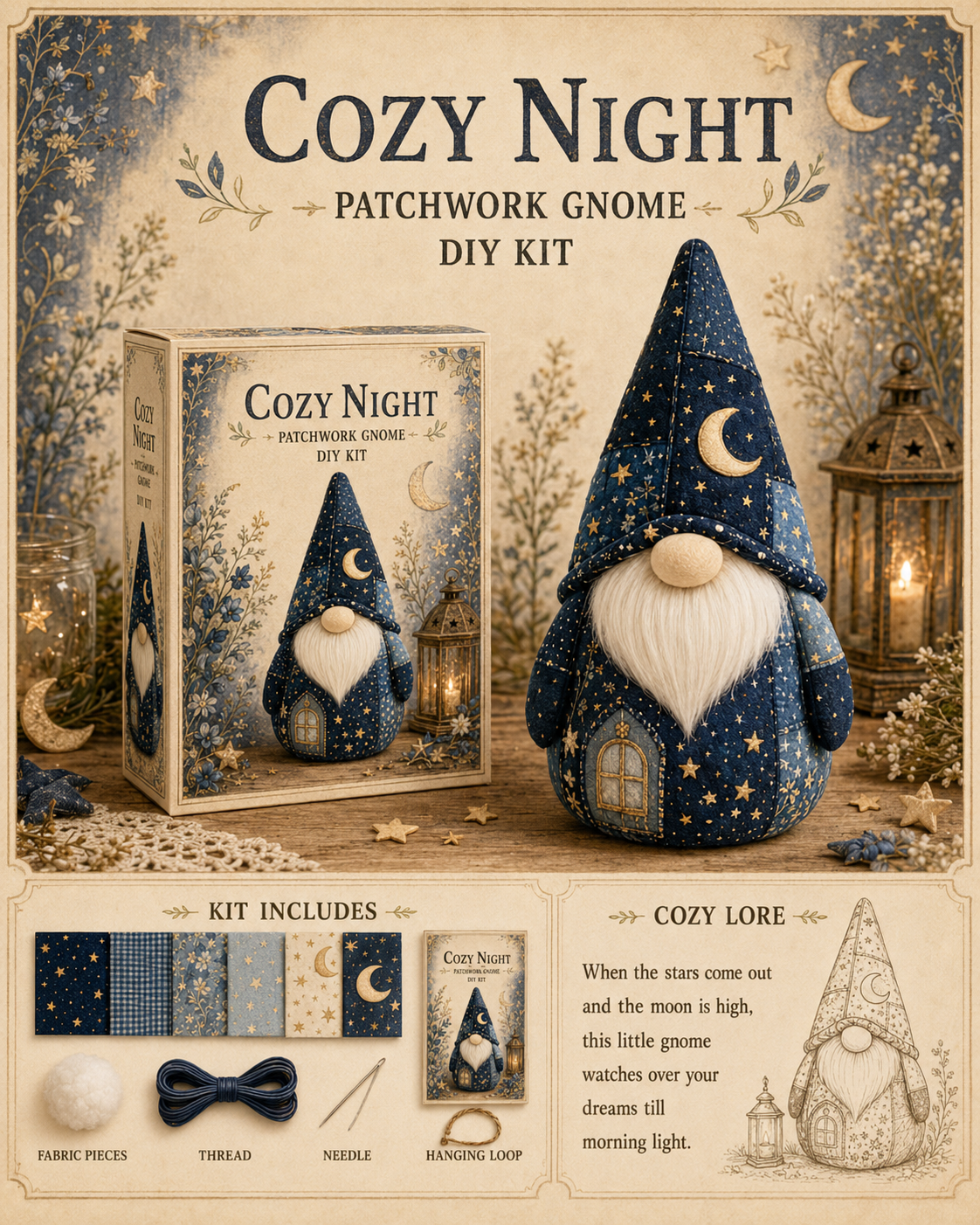 🧵 Cozy Gnome Stitch Kit｜🔥 Today Only 🔥 Buy 3, Get 1 FREE