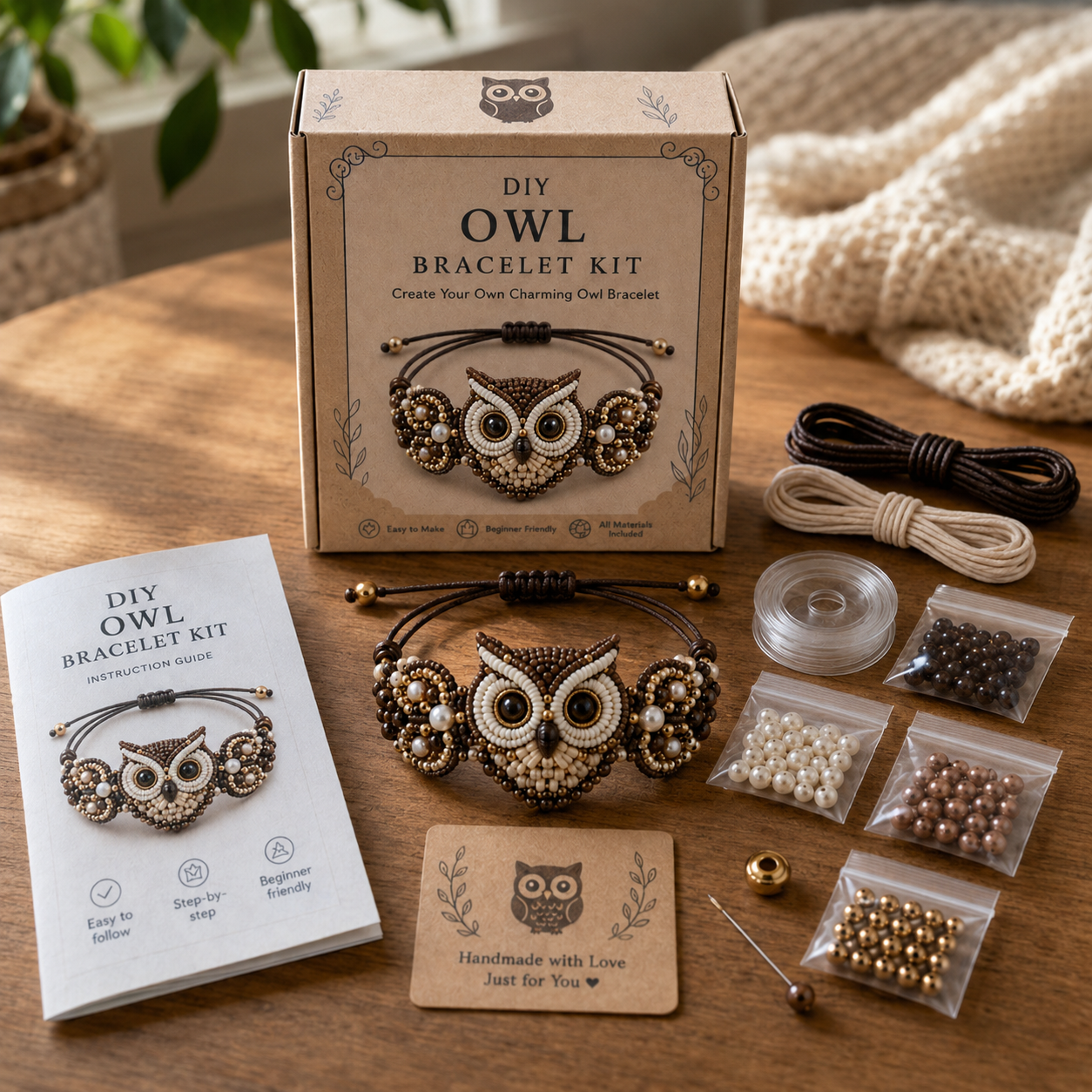 🐙 DIY Beaded Animal Bracelet Kit | 15 Cute Styles