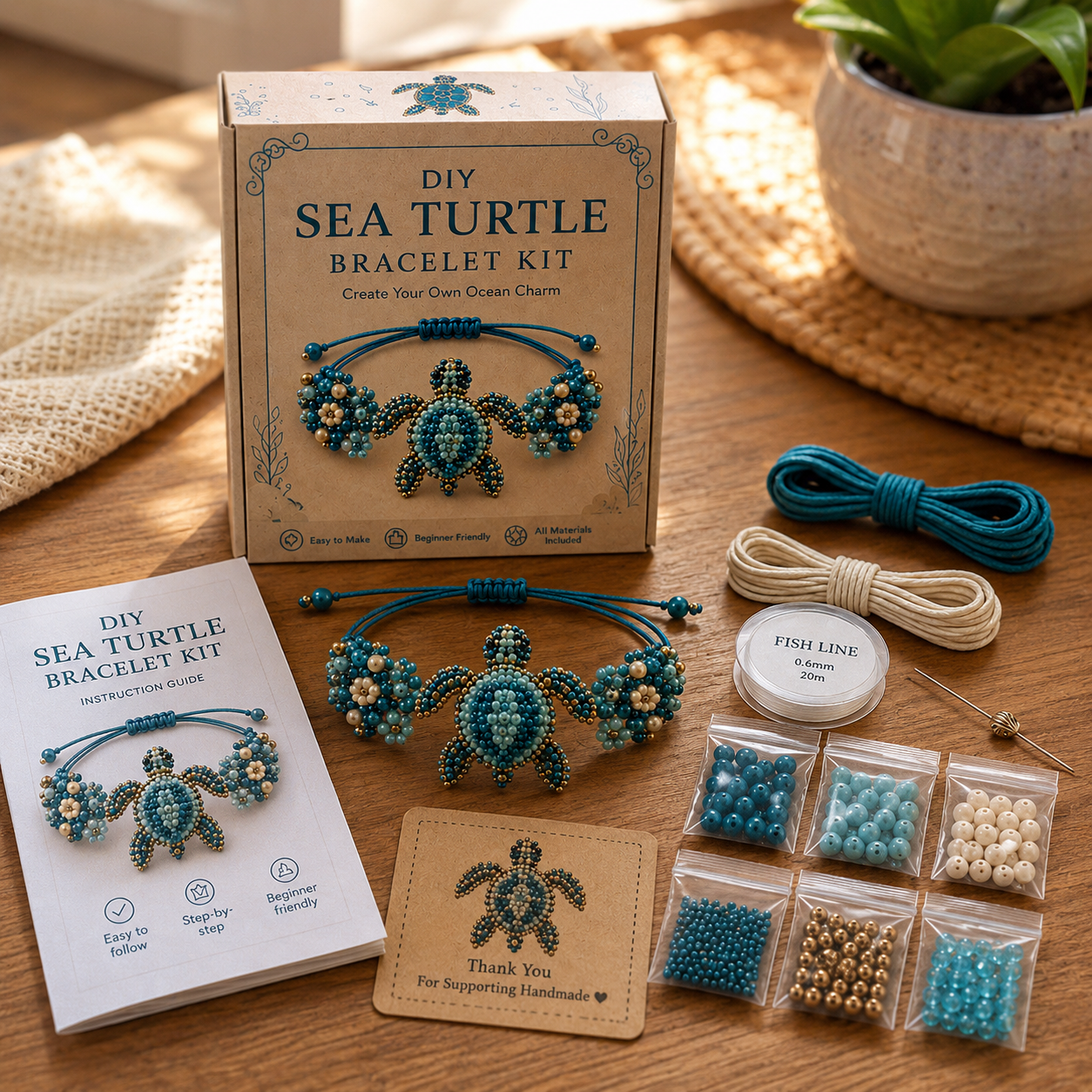 🐙 DIY Beaded Animal Bracelet Kit | 15 Cute Styles