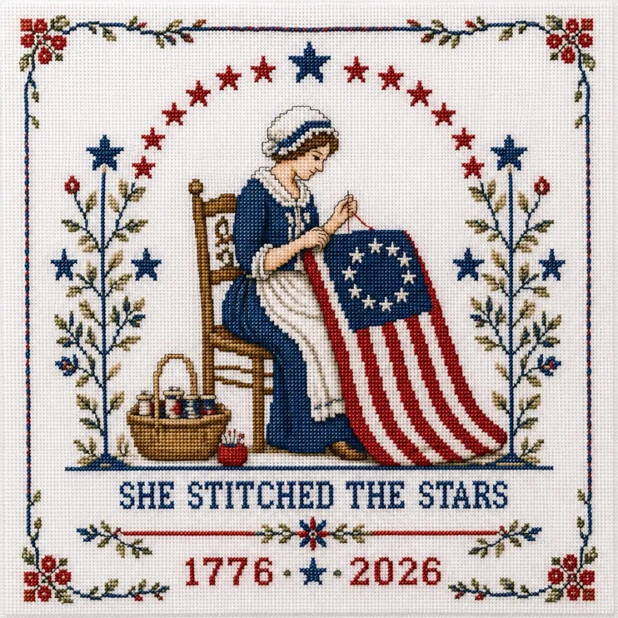🪡 She Stitched The Stars Commemorative Cross Stitch Kit
