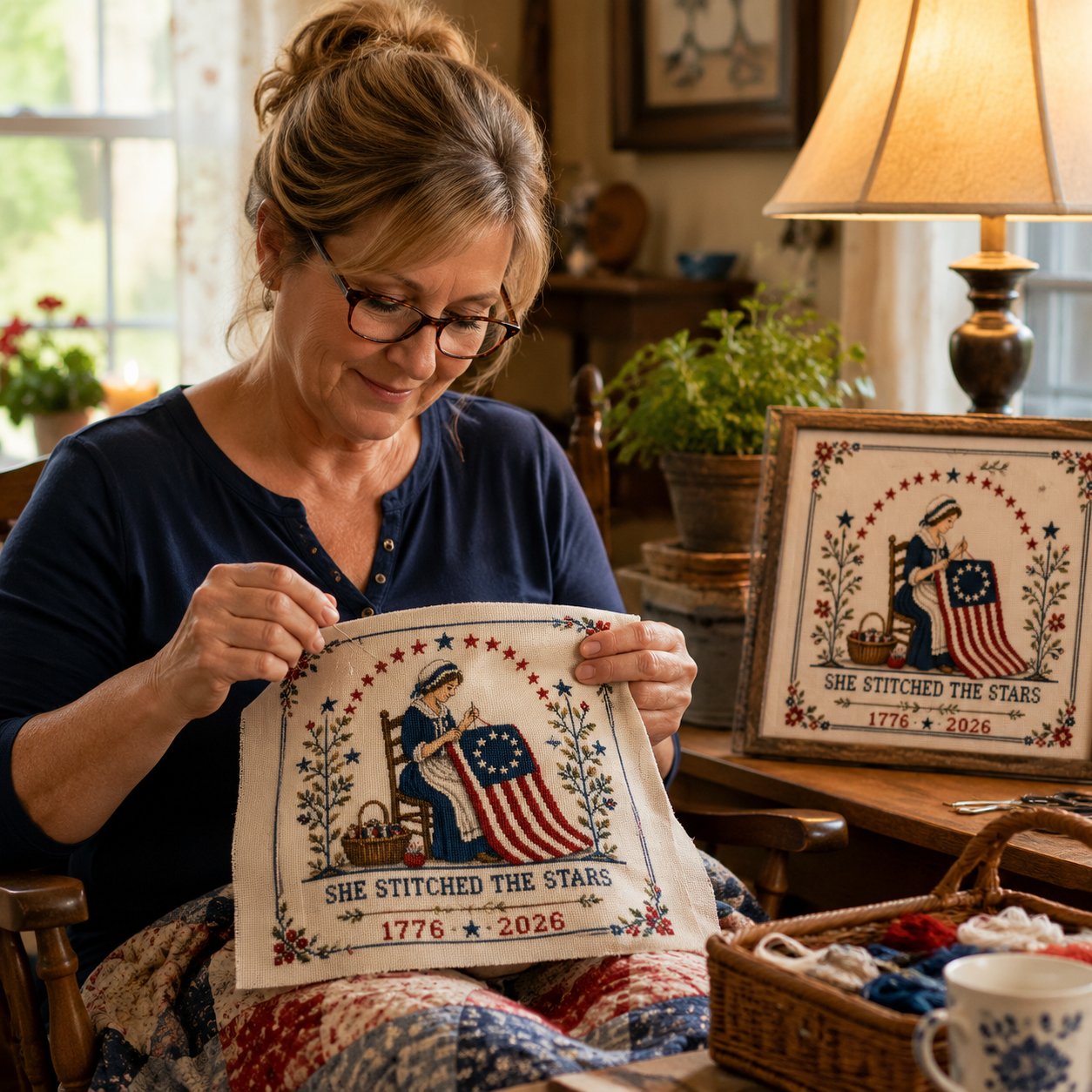 🪡 She Stitched The Stars Commemorative Cross Stitch Kit