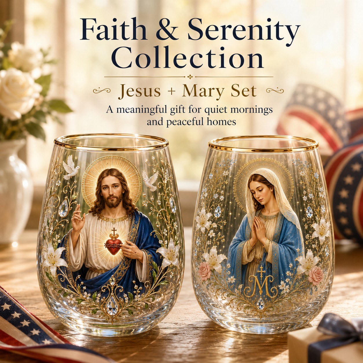 2026 Limited Edition "Morning Prayer" Glass Tea Cup – Faith & Serenity Collection