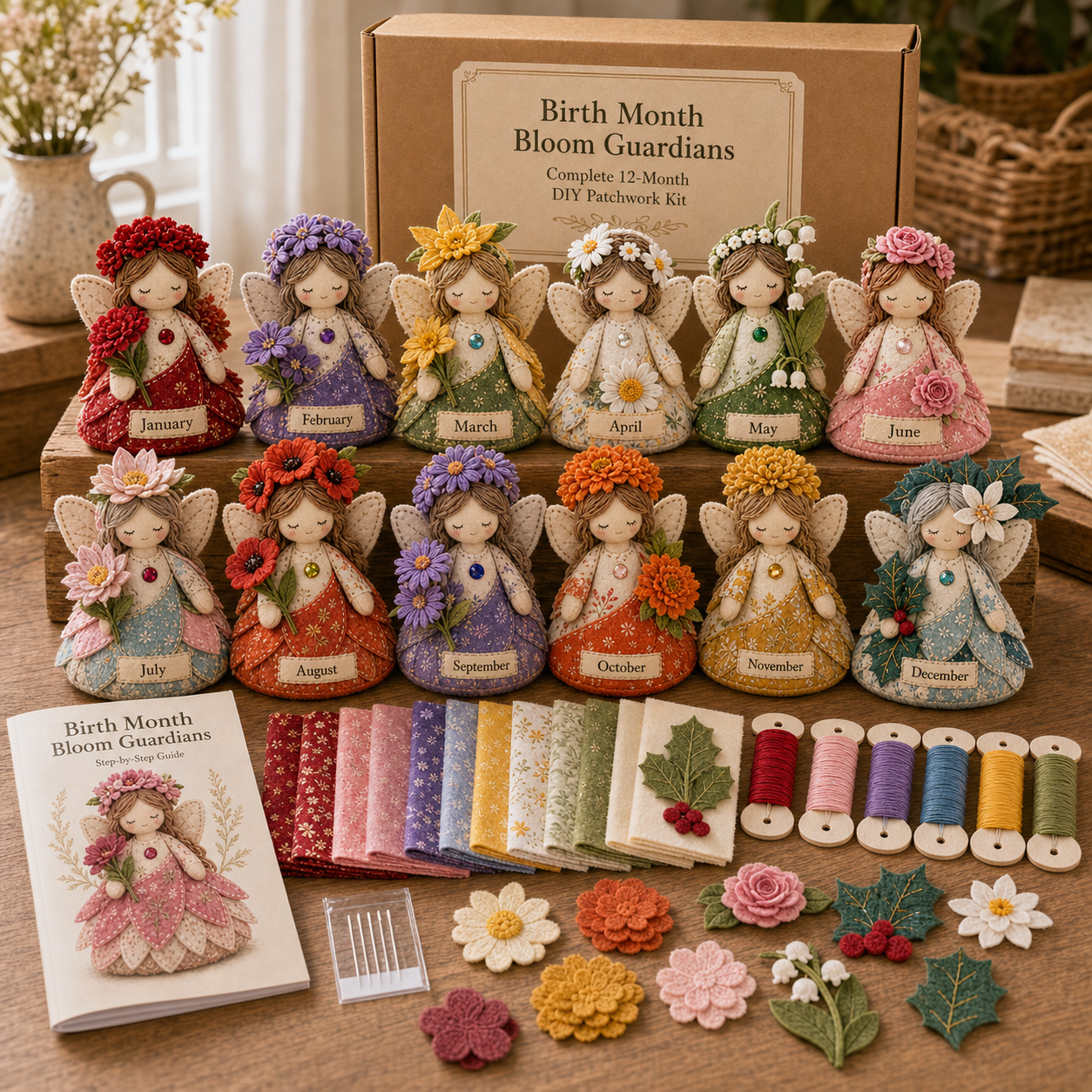 Birth Month Bloom Guardian DIY Patchwork Kit 🌸