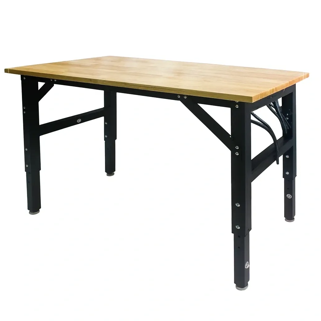 Établi de travail réglable en bois et métal-Sofineto